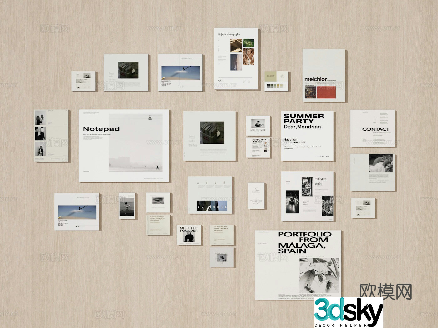 Photo wall 3d model