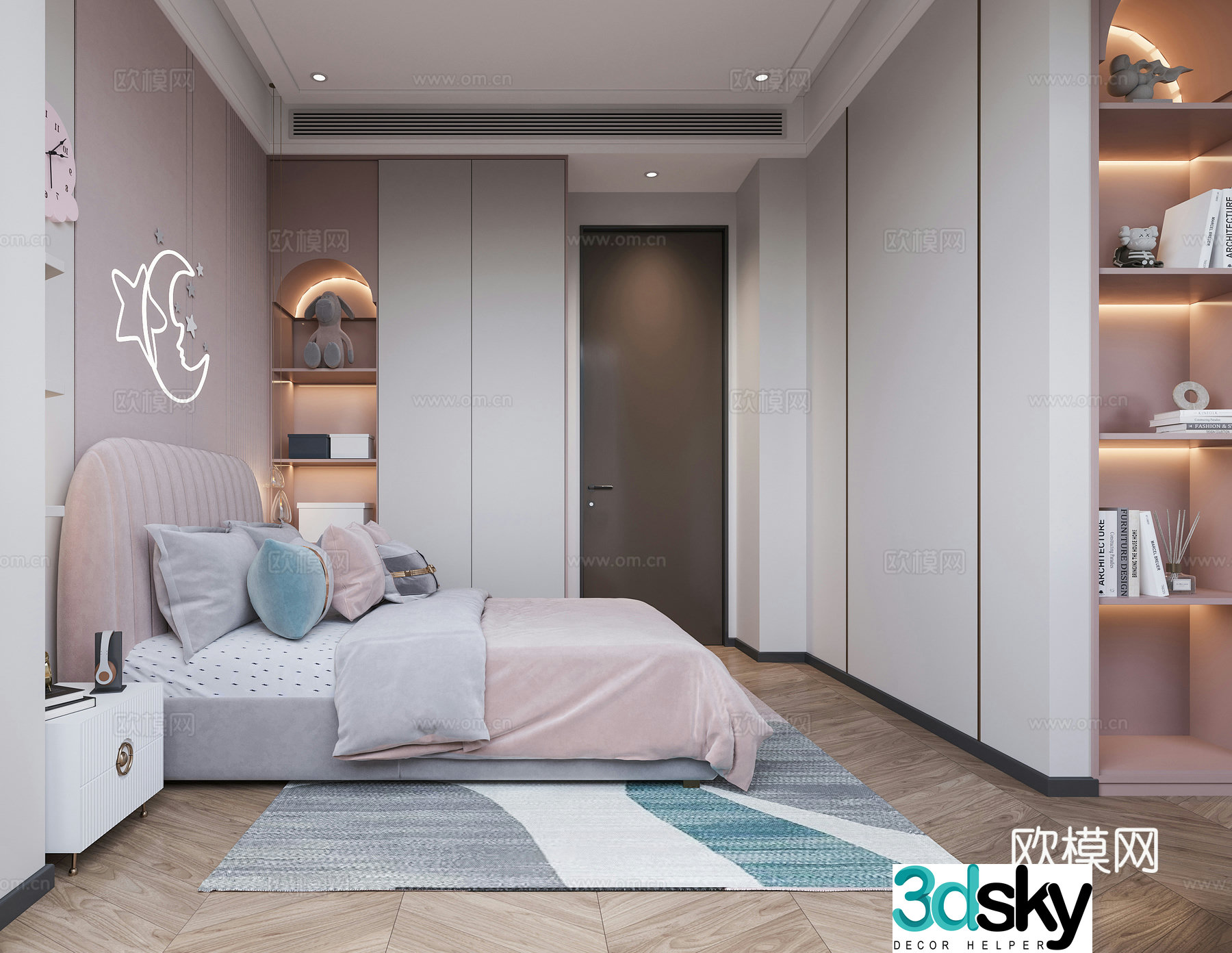 Modern children’s room 3d model