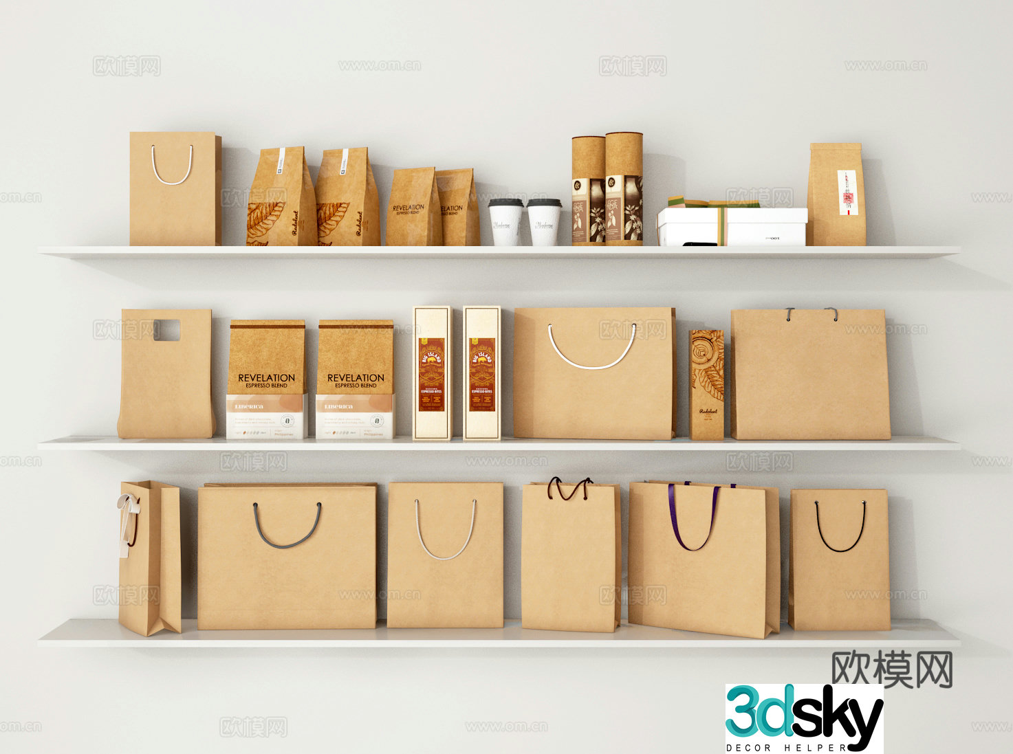 Packaging bag 3d model
