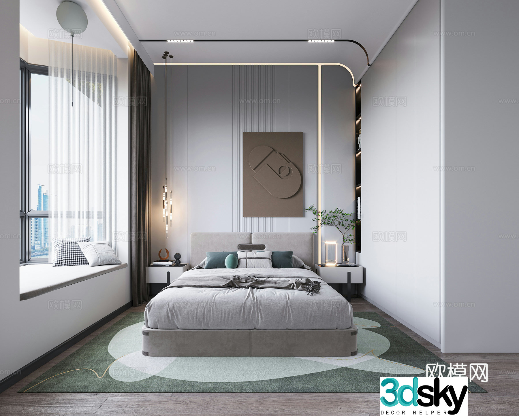Modern bedroom 3d model