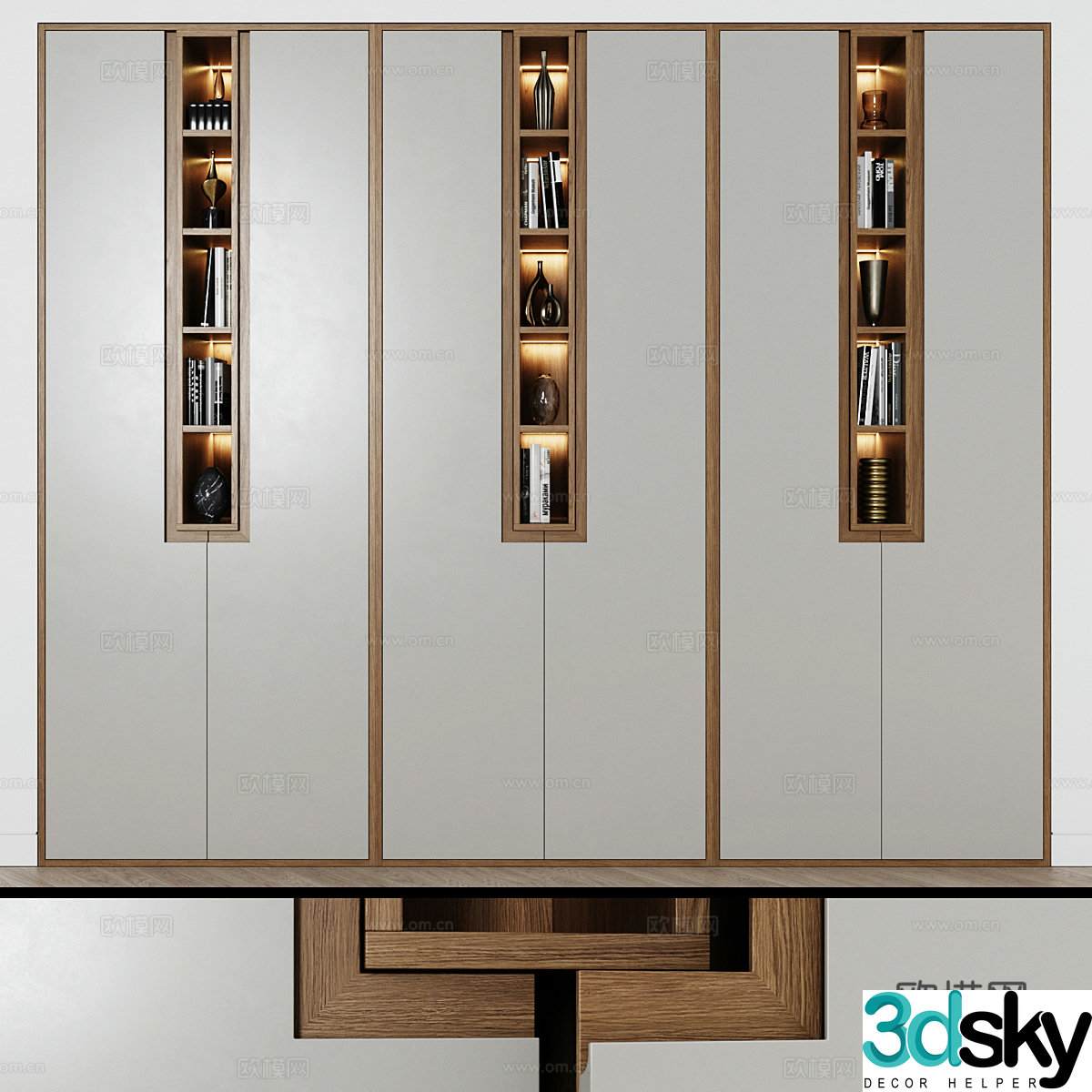 Wardrobe entrance cabinet 3d model