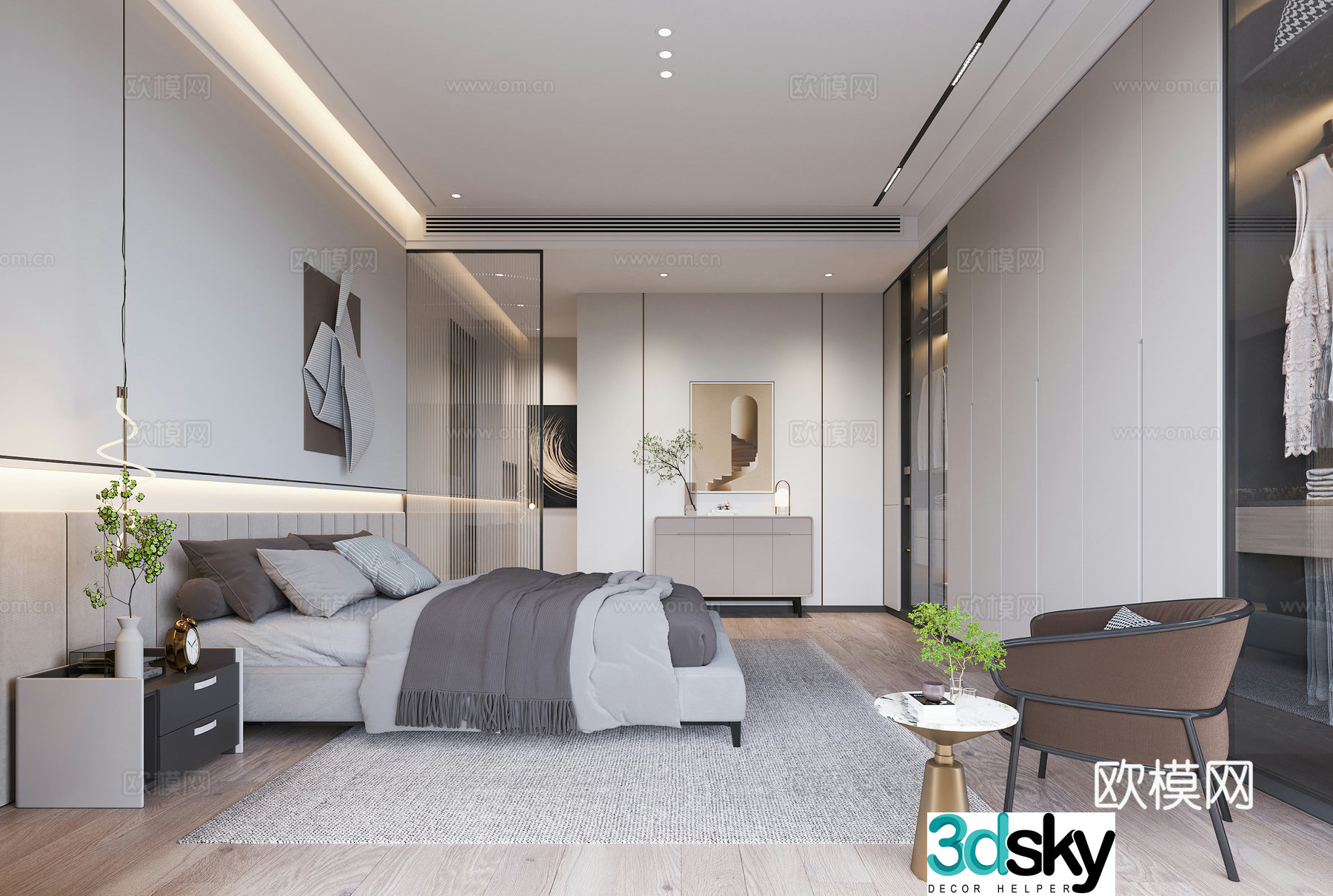 Modern bedroom 3d model