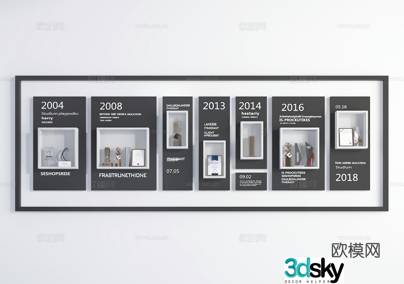 Cultural wall 3d model