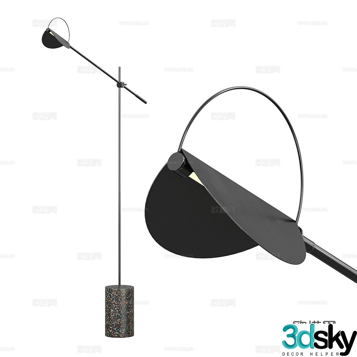 Modern Italian floor lamp 3d model