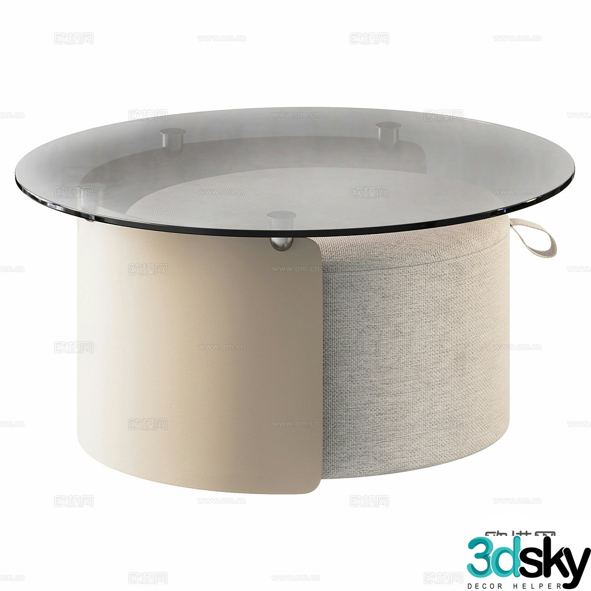 Modern Italian glass coffee table 3D model