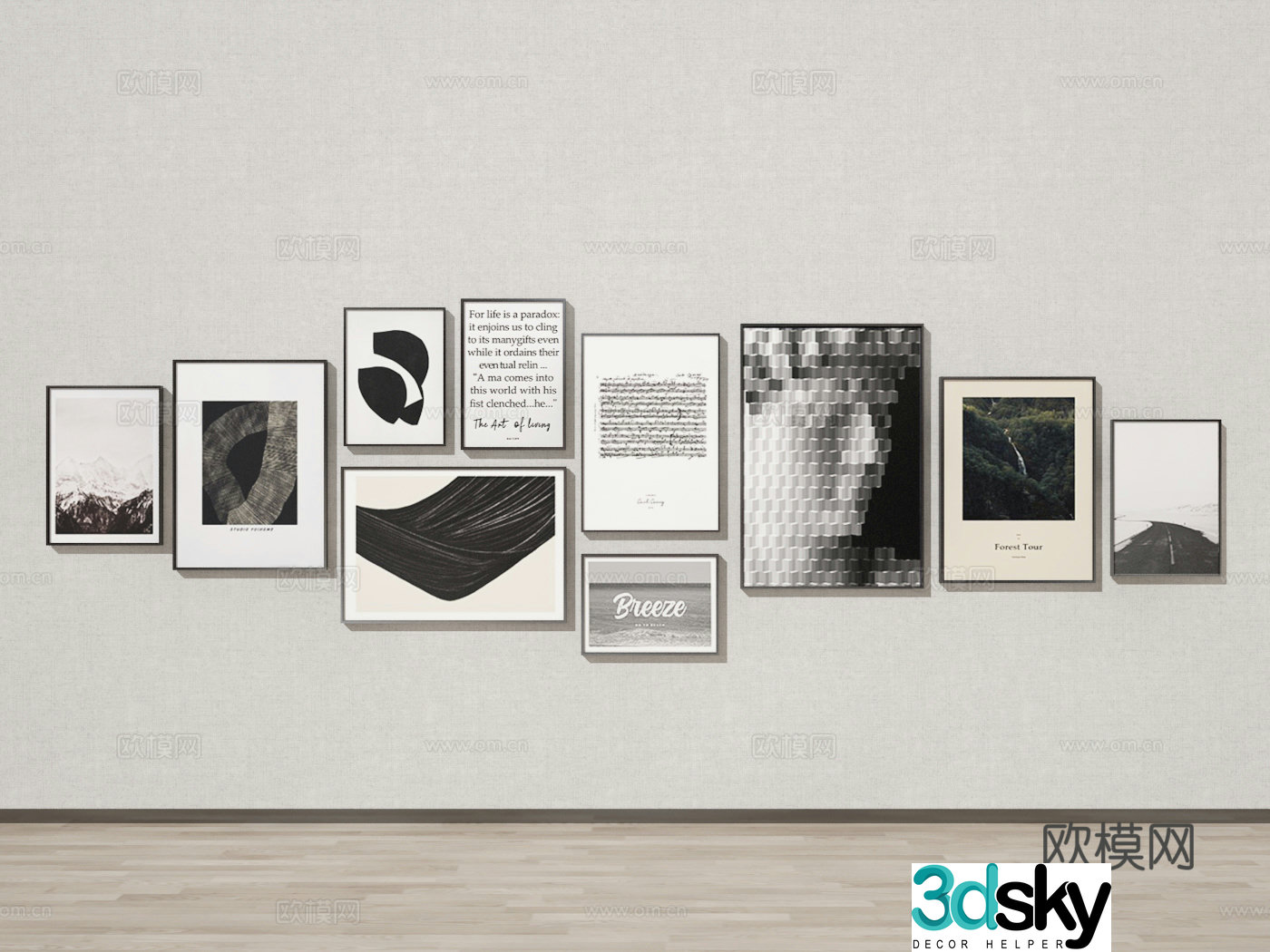Photo wall 3d model