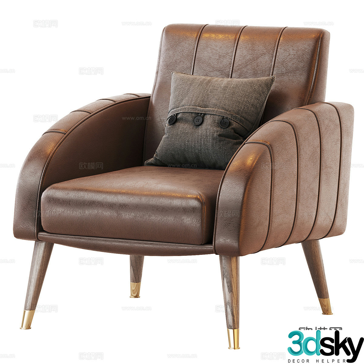 Single sofa 3d model