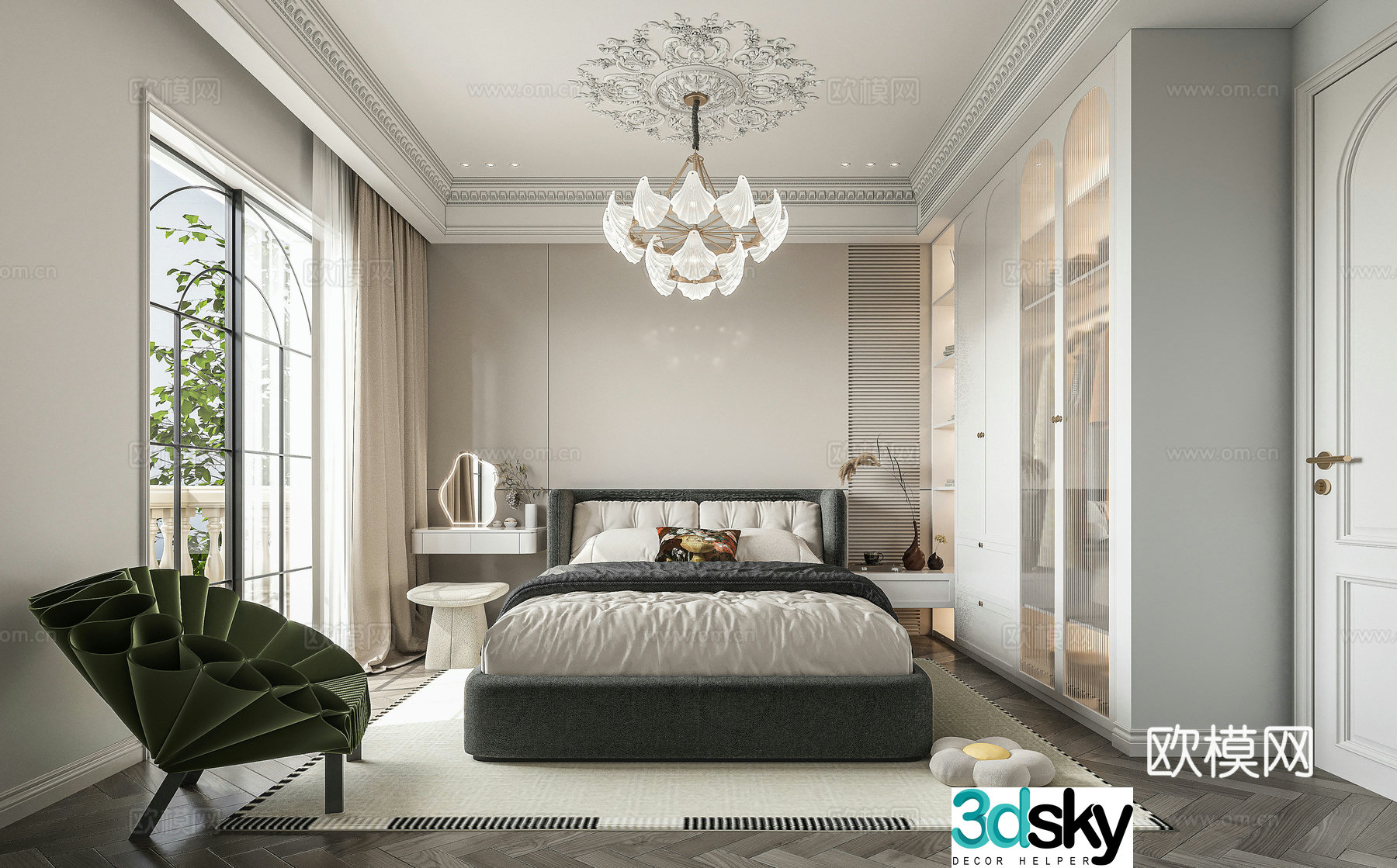 French bedroom 3d model