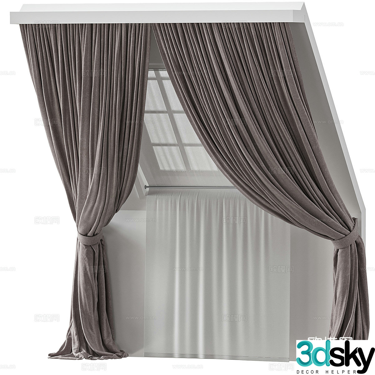 Loft curtain skylight curtain 3d model