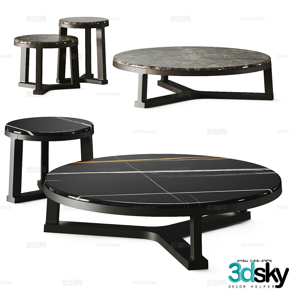 Modern Italian Molteni & C. Fonte Coffee Table 3D Model