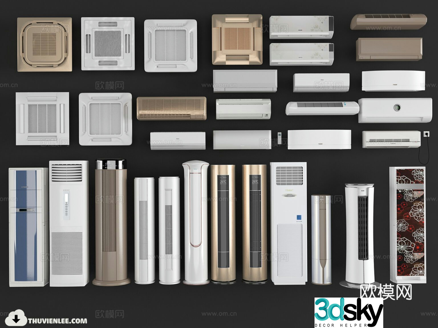 Modern air conditioner air conditioner air outlet air conditioner air outlet 3D model