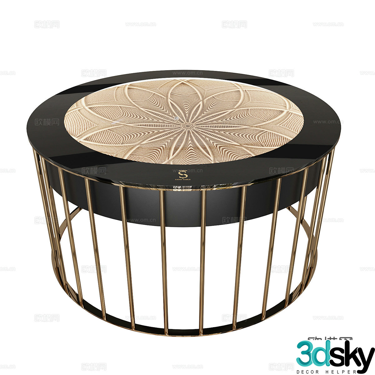 Modern light luxury OM Kinetic coffee table â€œRewiniâ€ 3d model