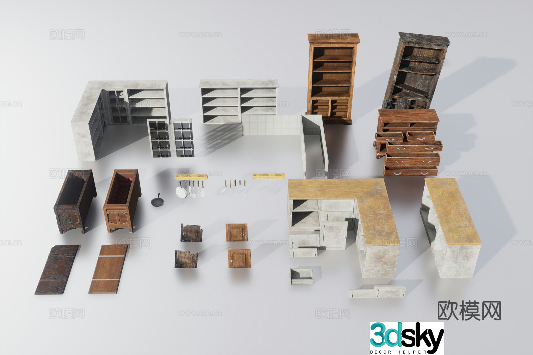 Old furniture 3d model
