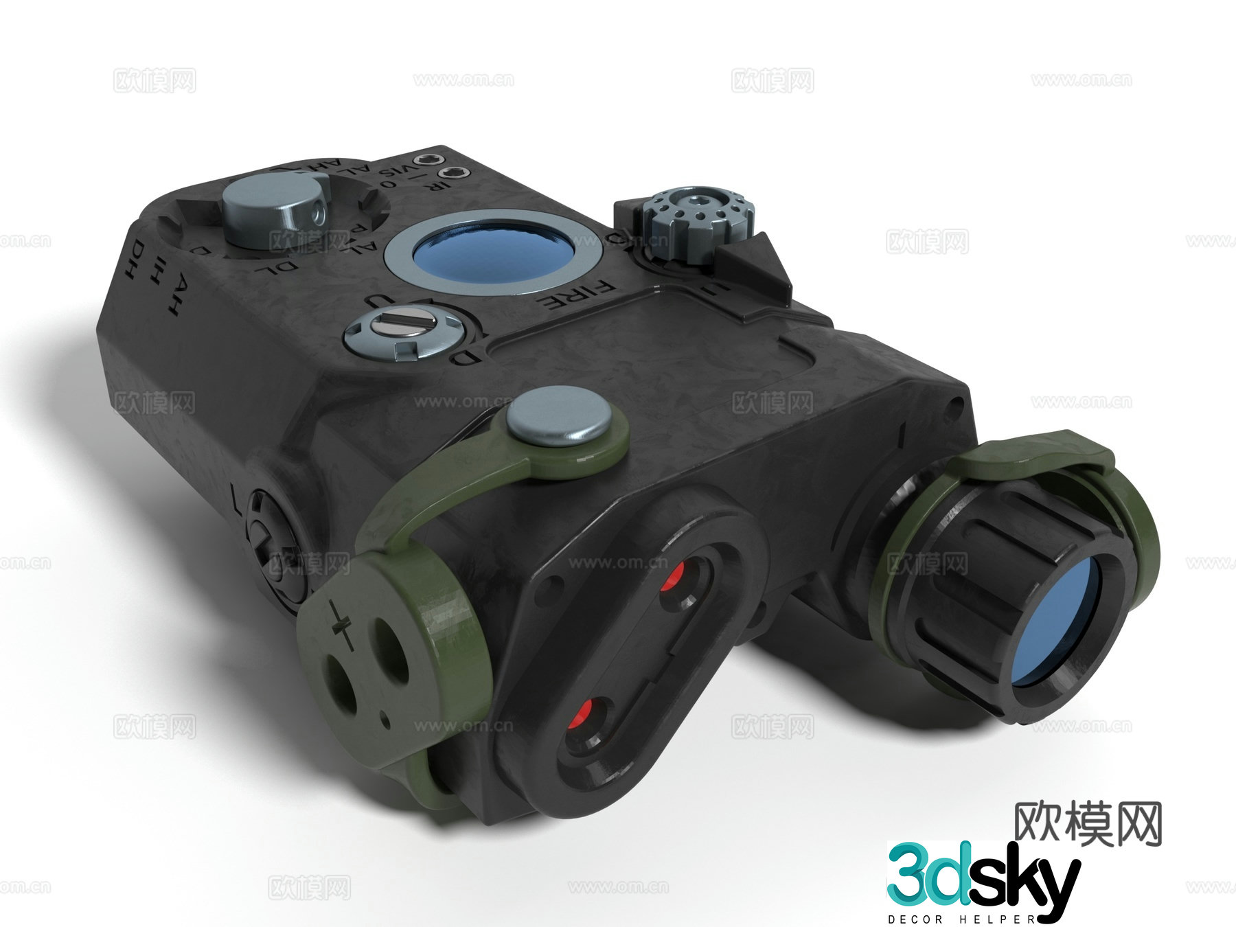 Modern style telescope 3d model