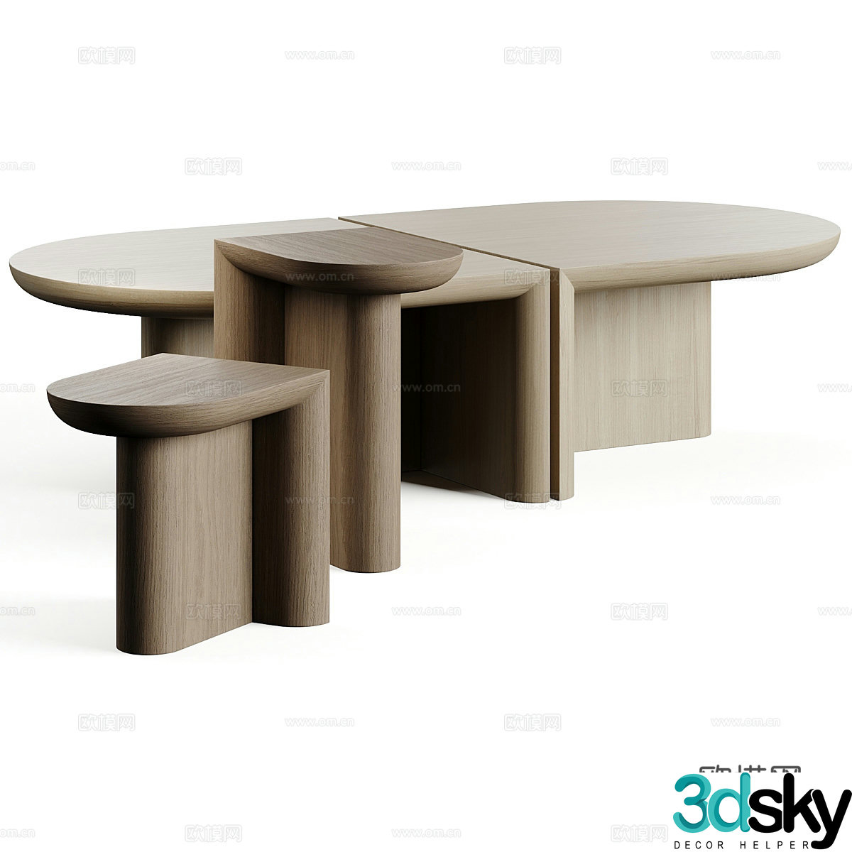 WeWood RE-FORM Coffee Side Table 3D Model