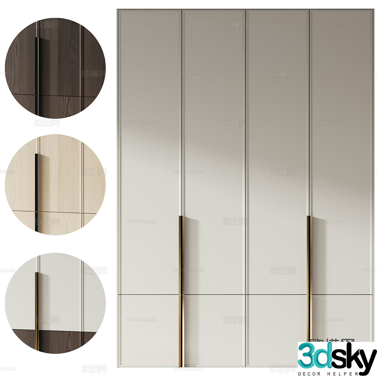 Modern minimalist wardrobe 3d model