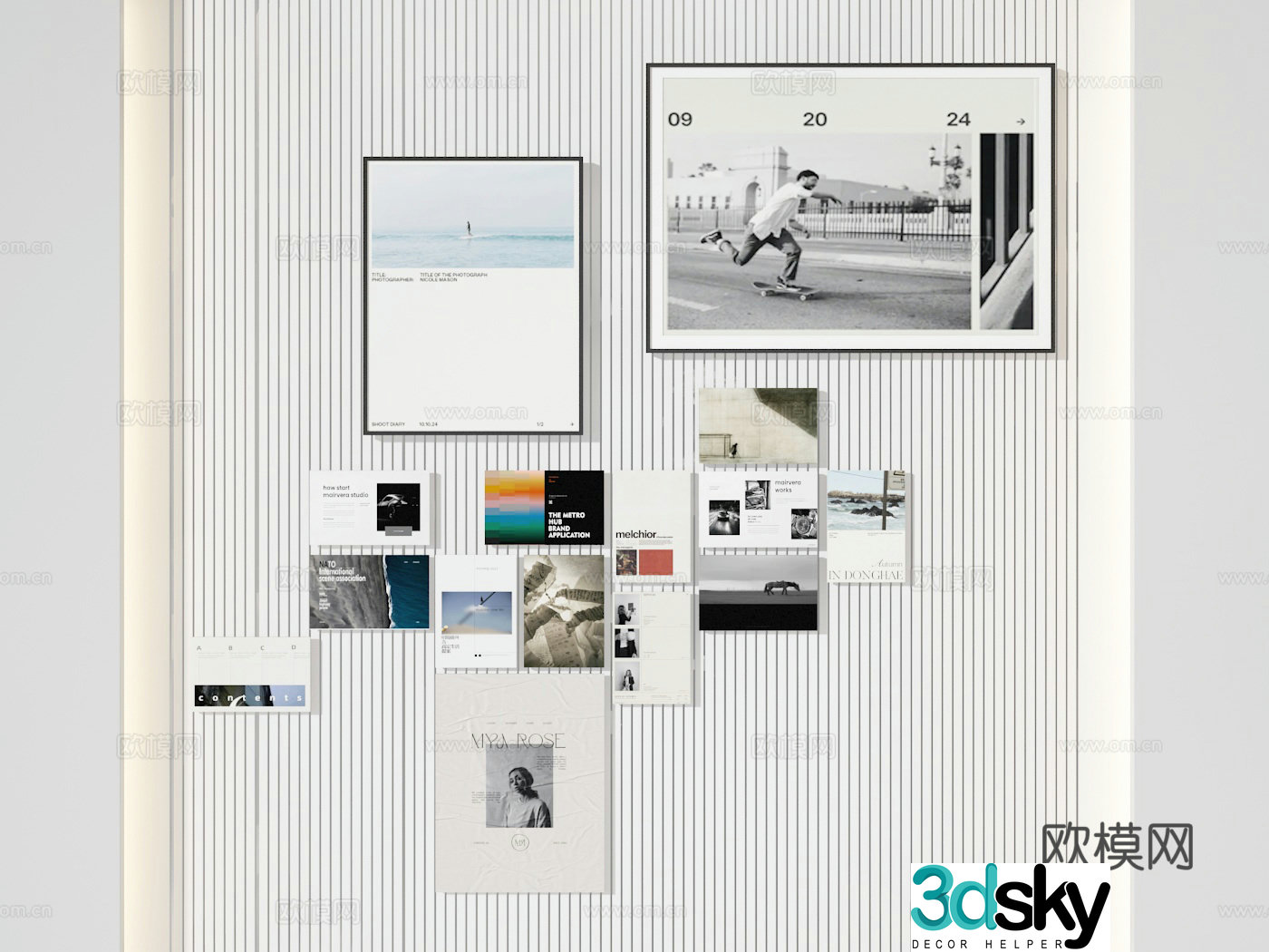 Photo wall 3d model