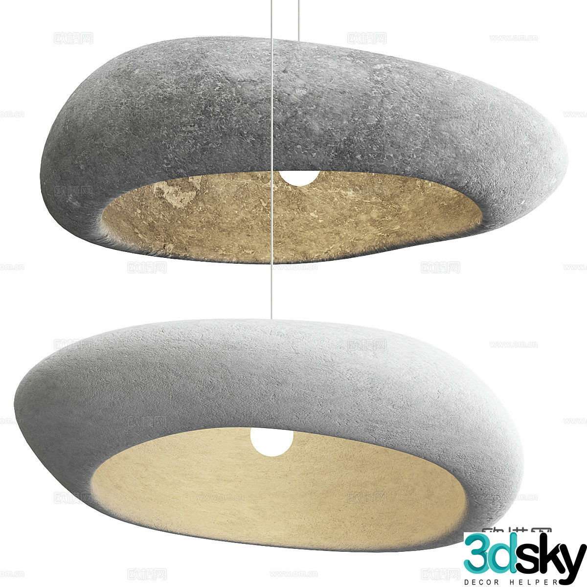 New Chinese style Wasabi Decorative Chandelier 3D Model