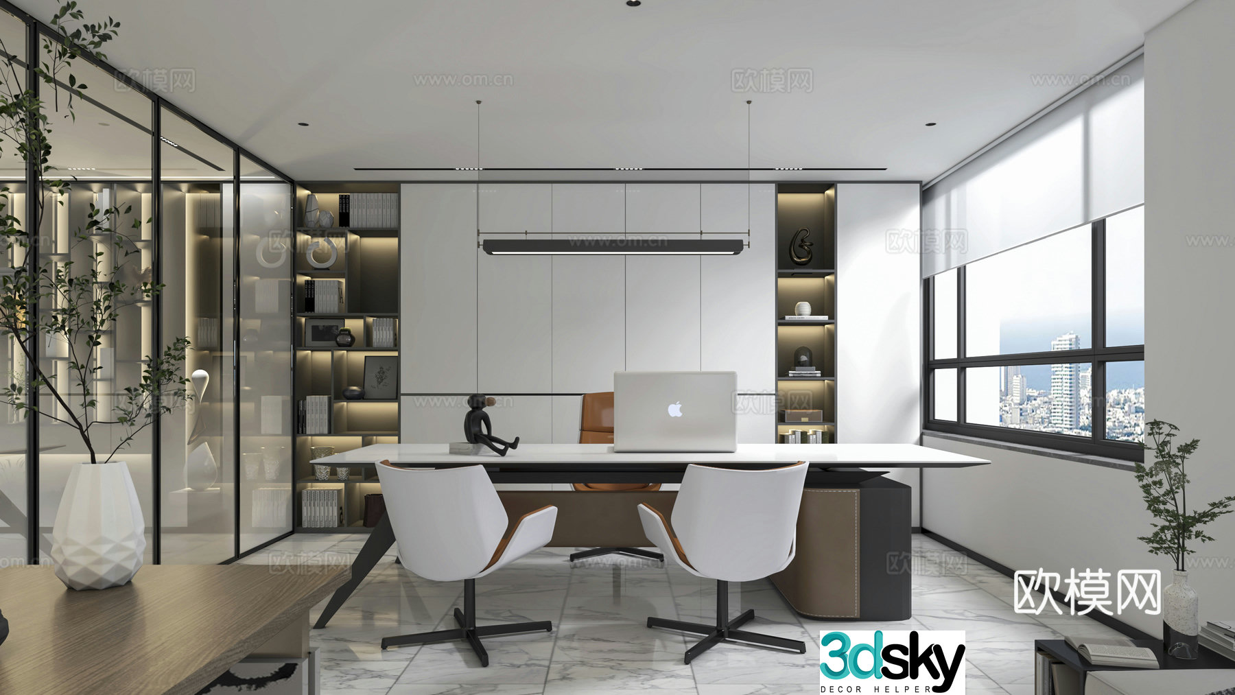 Modern Manager Room Office 3D Model