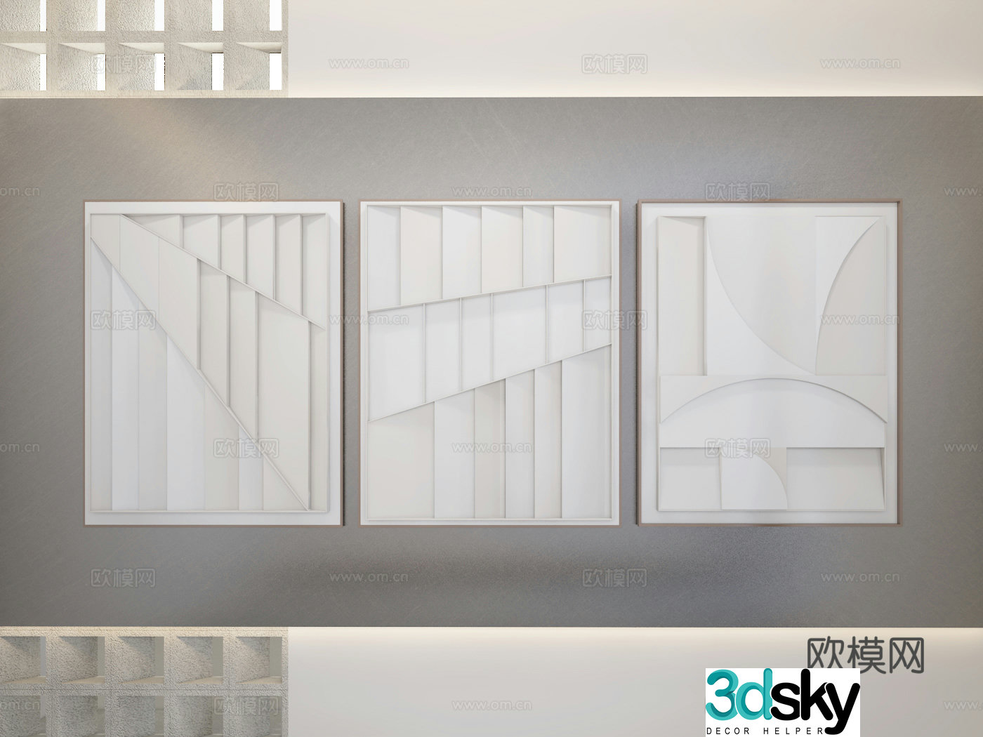 3D model of hanging painting