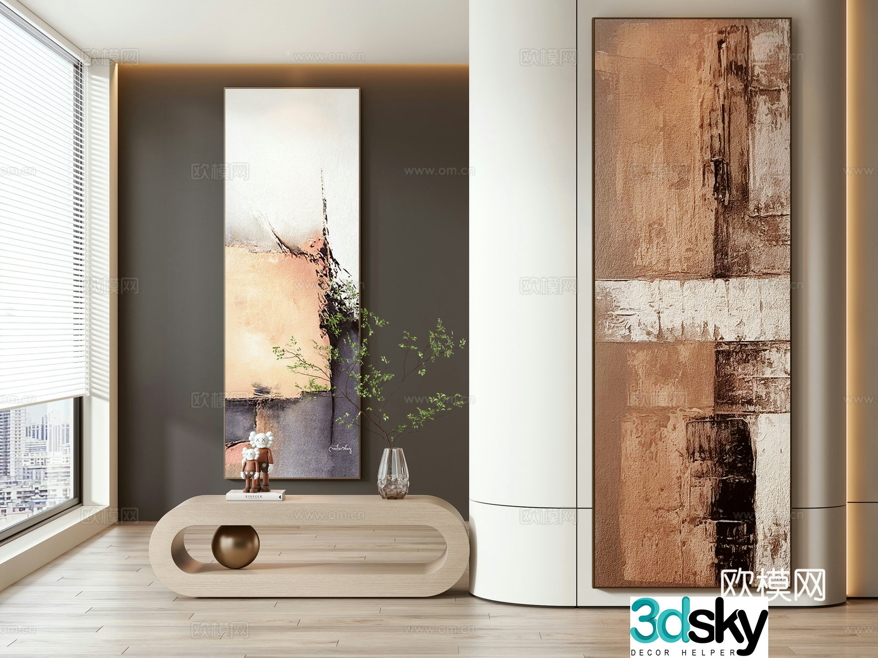 Modern hanging painting 3d model