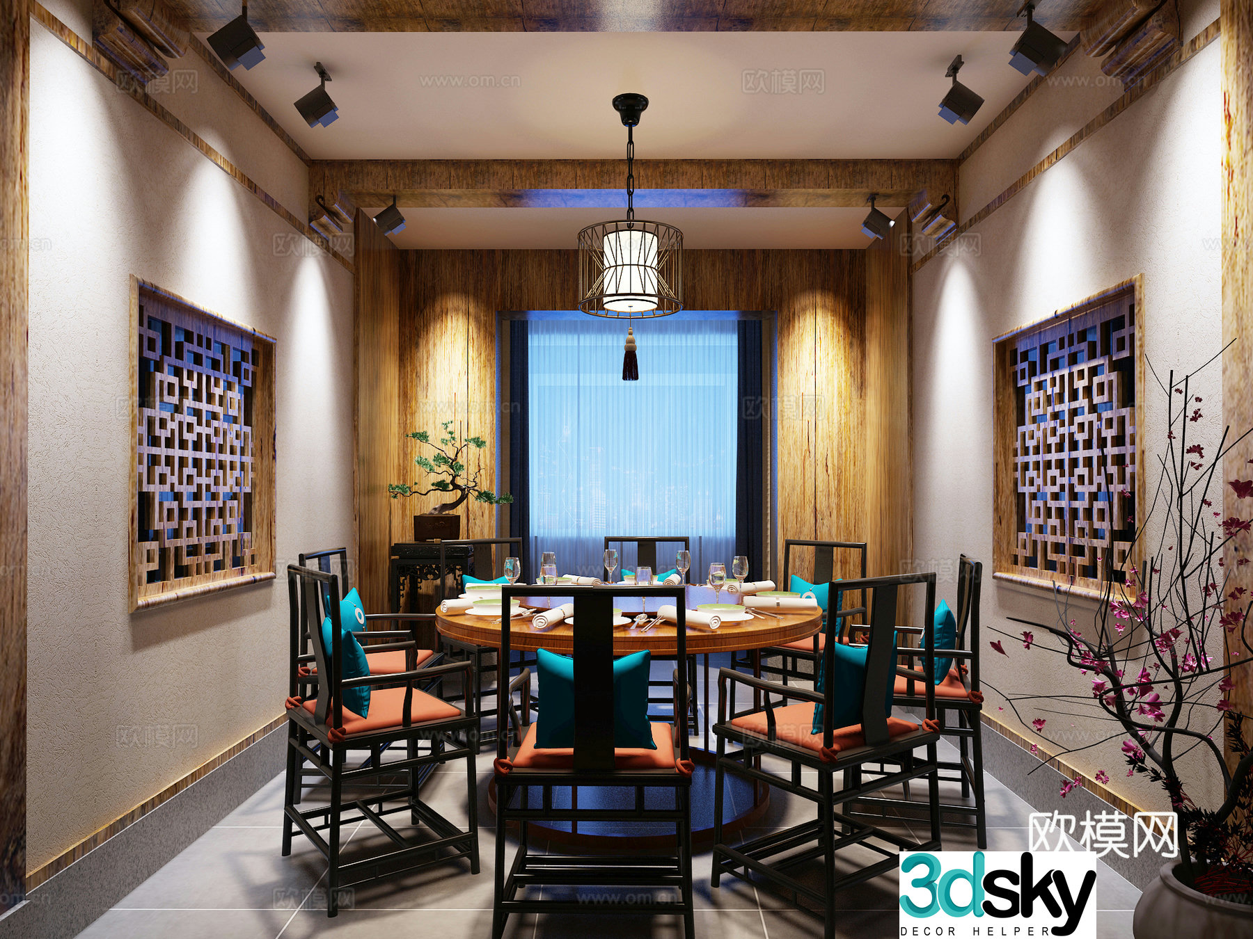 Restaurant private room 3D model