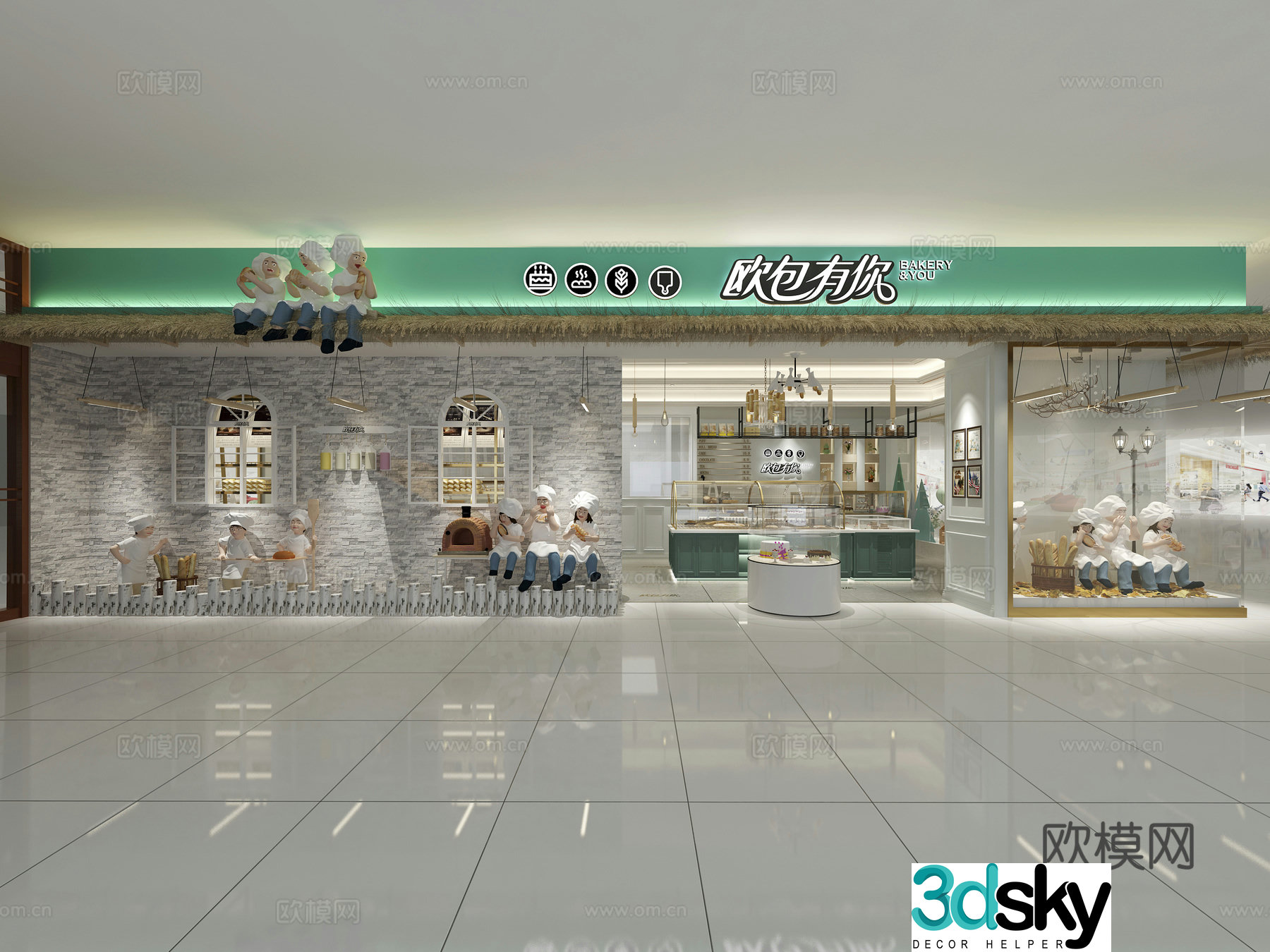 Nordic dessert bakery 3d model