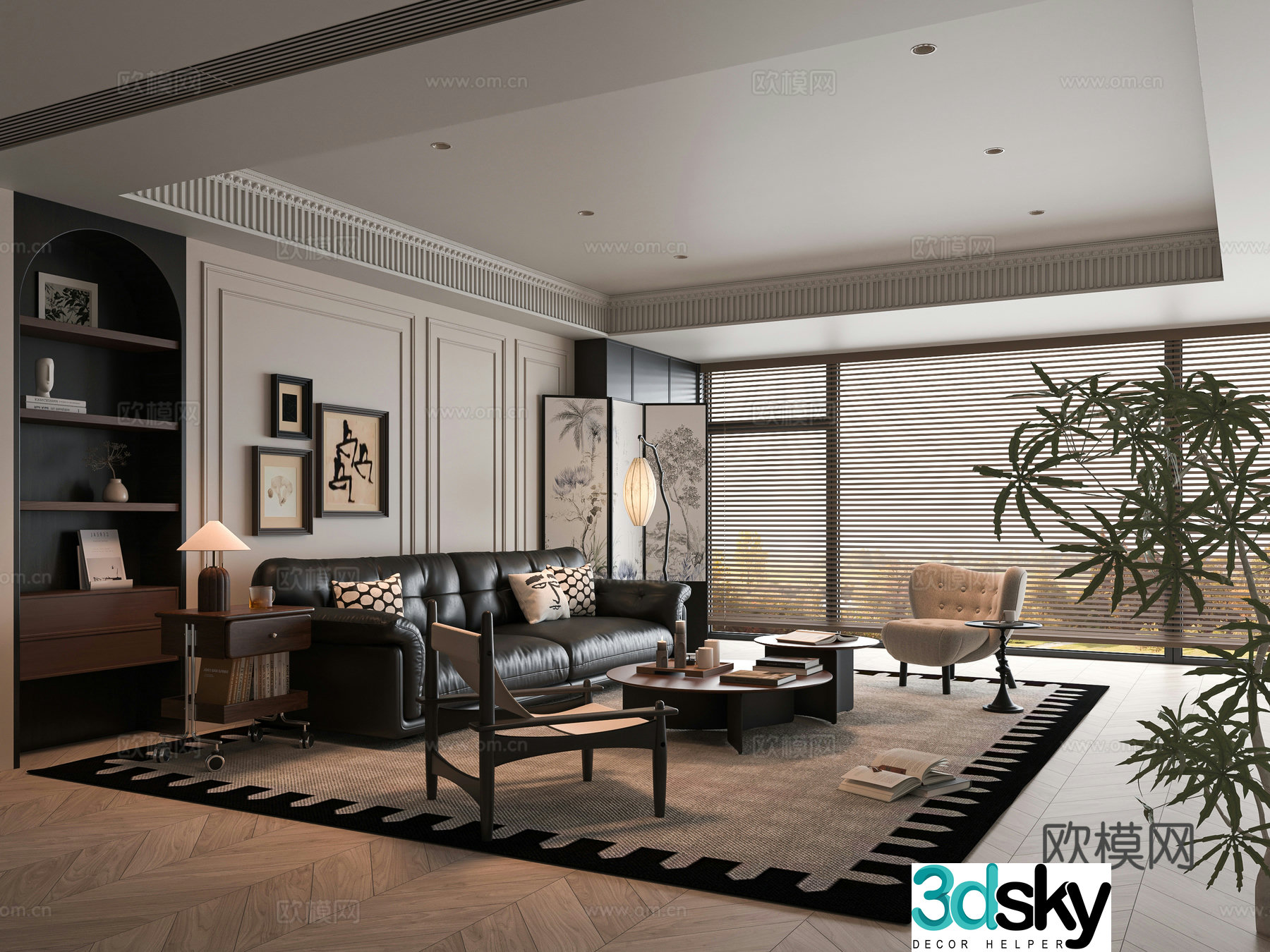 French living room 3d model
