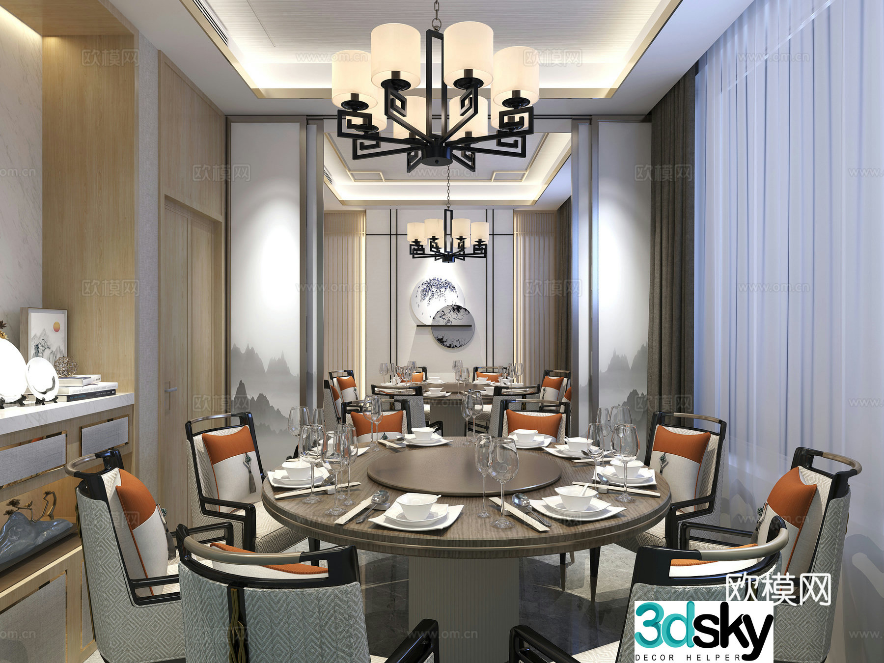 Restaurant private room 3D model
