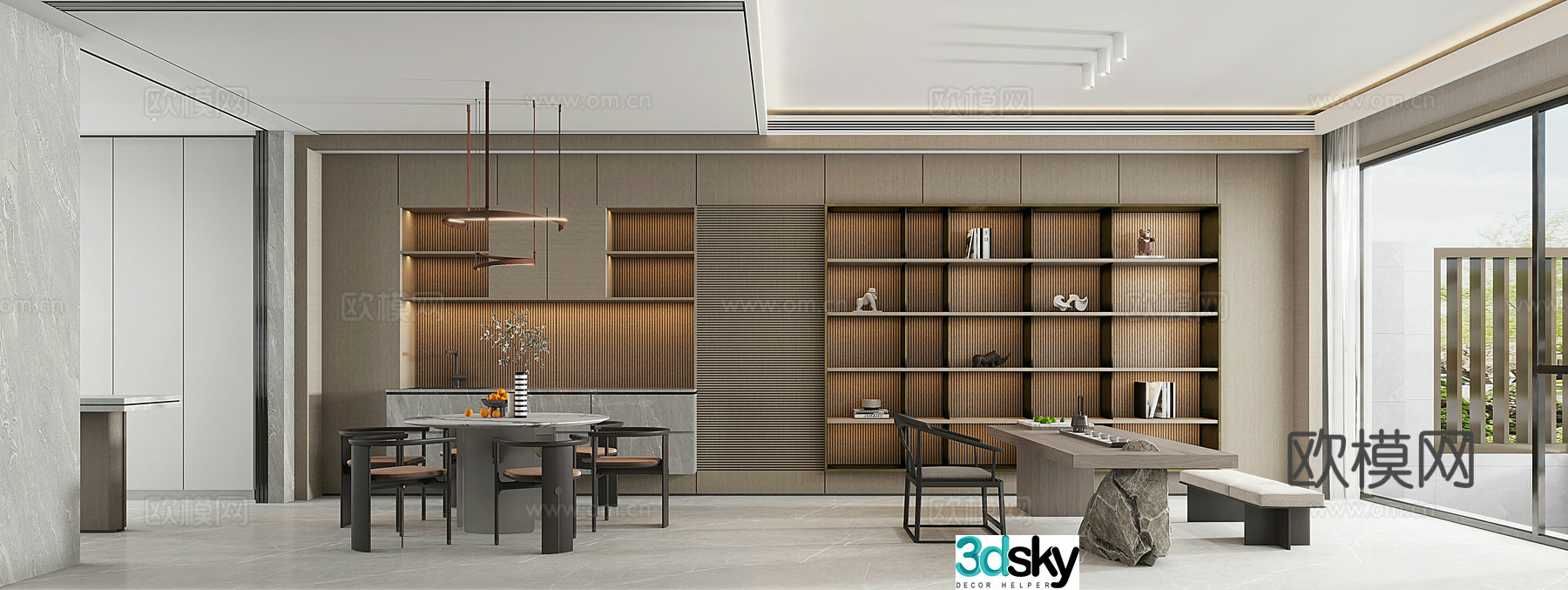 New Chinese restaurant 3D model
