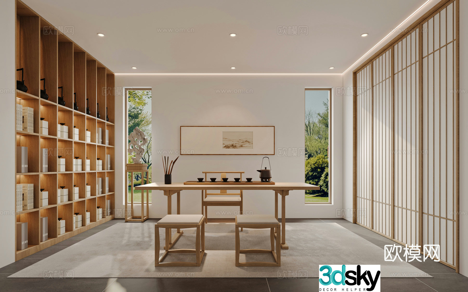 New Chinese tea room 3D model