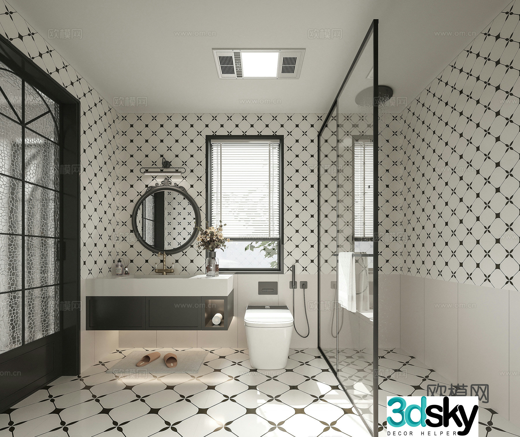French bathroom 3d model