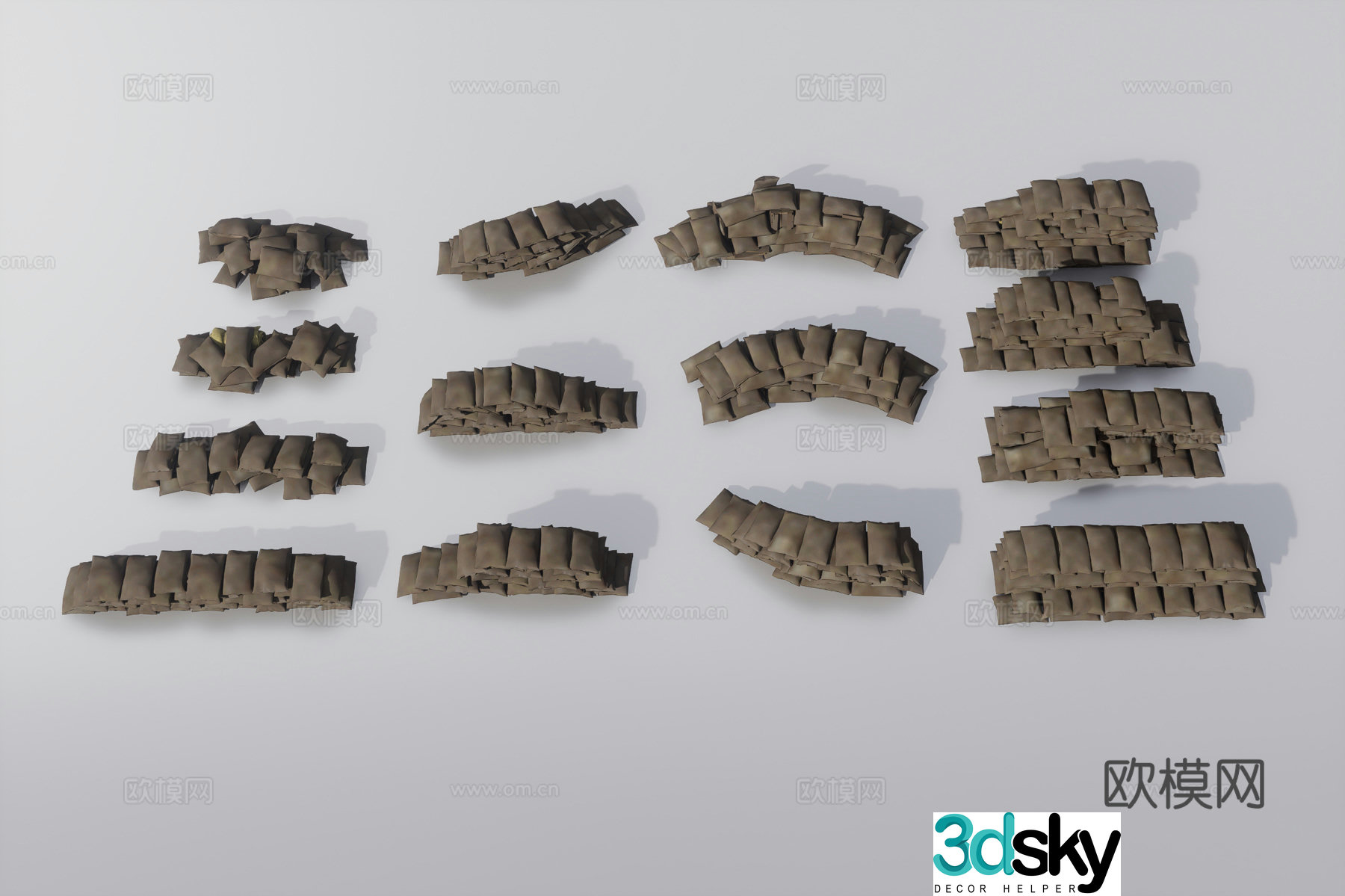 Sandbag bunker 3d model