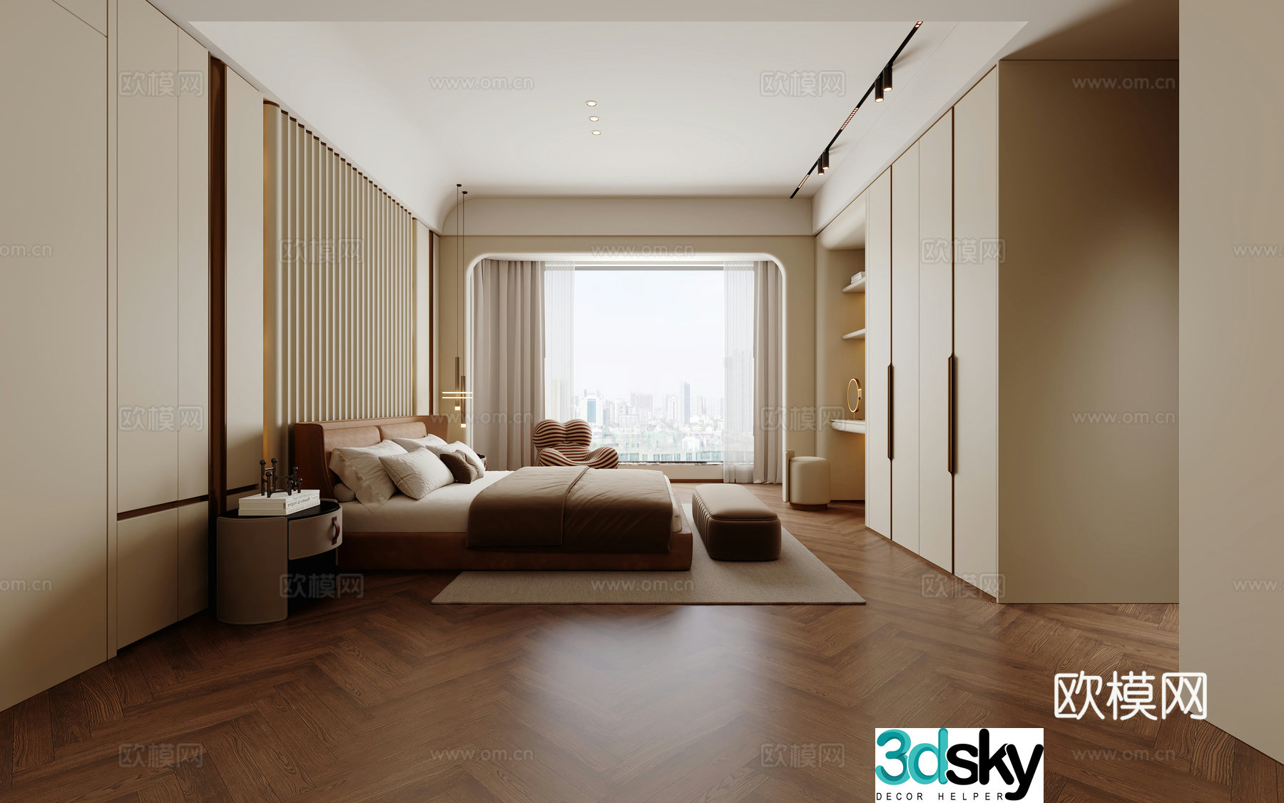 Modern bedroom 3d model