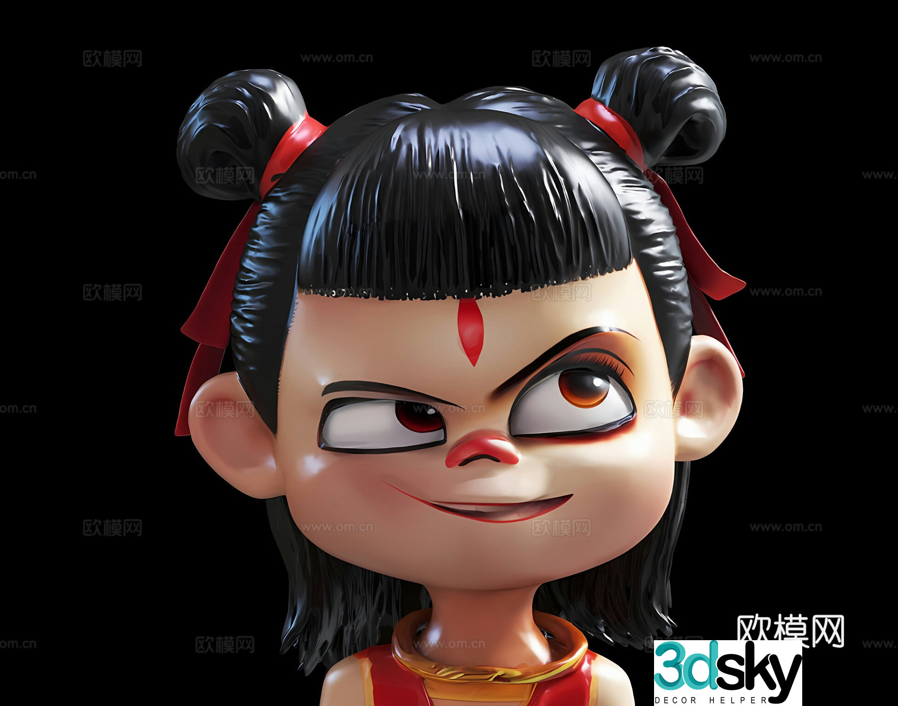 Toy Nezha Doll Figure Doll Nezha Movie 3D Model