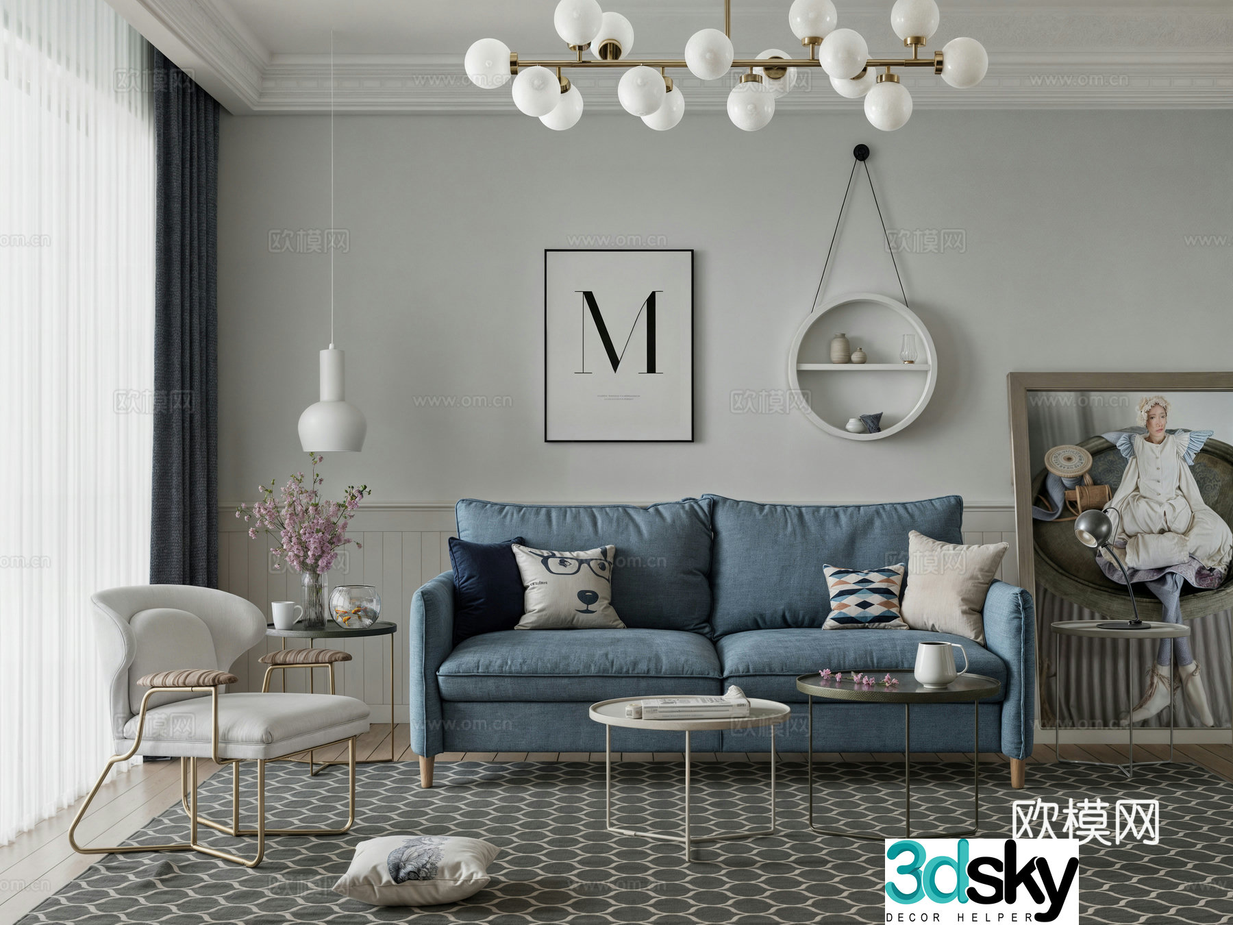 Modern living room 3d model