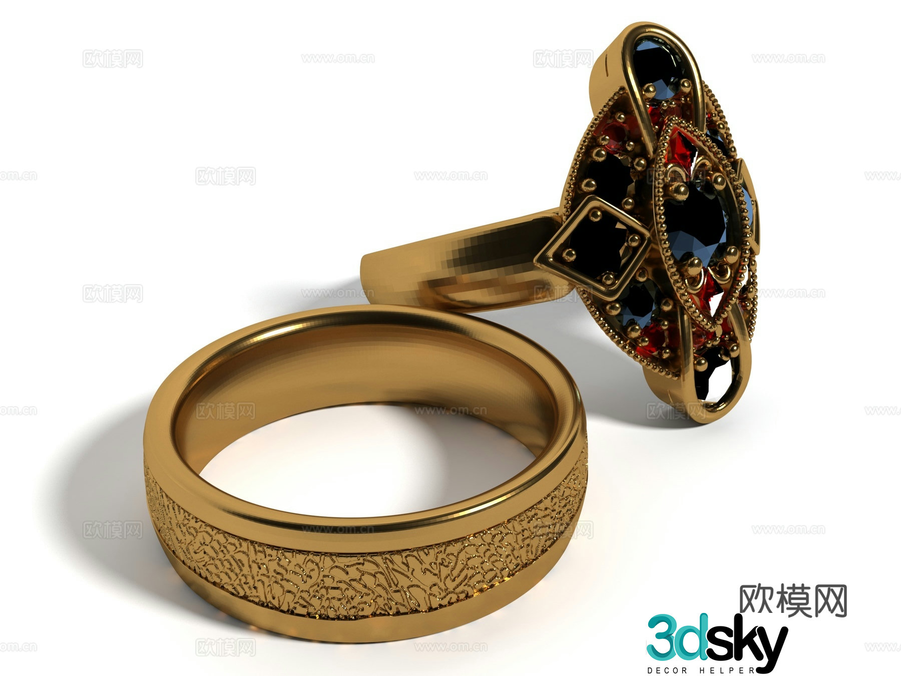 Modern style jewelry 3d model
