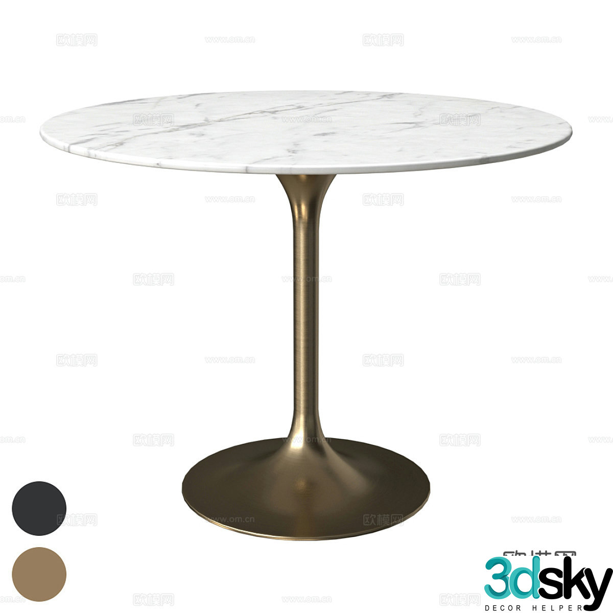 Modern light luxury LIANG & EIMIL Telma dining table 3D model