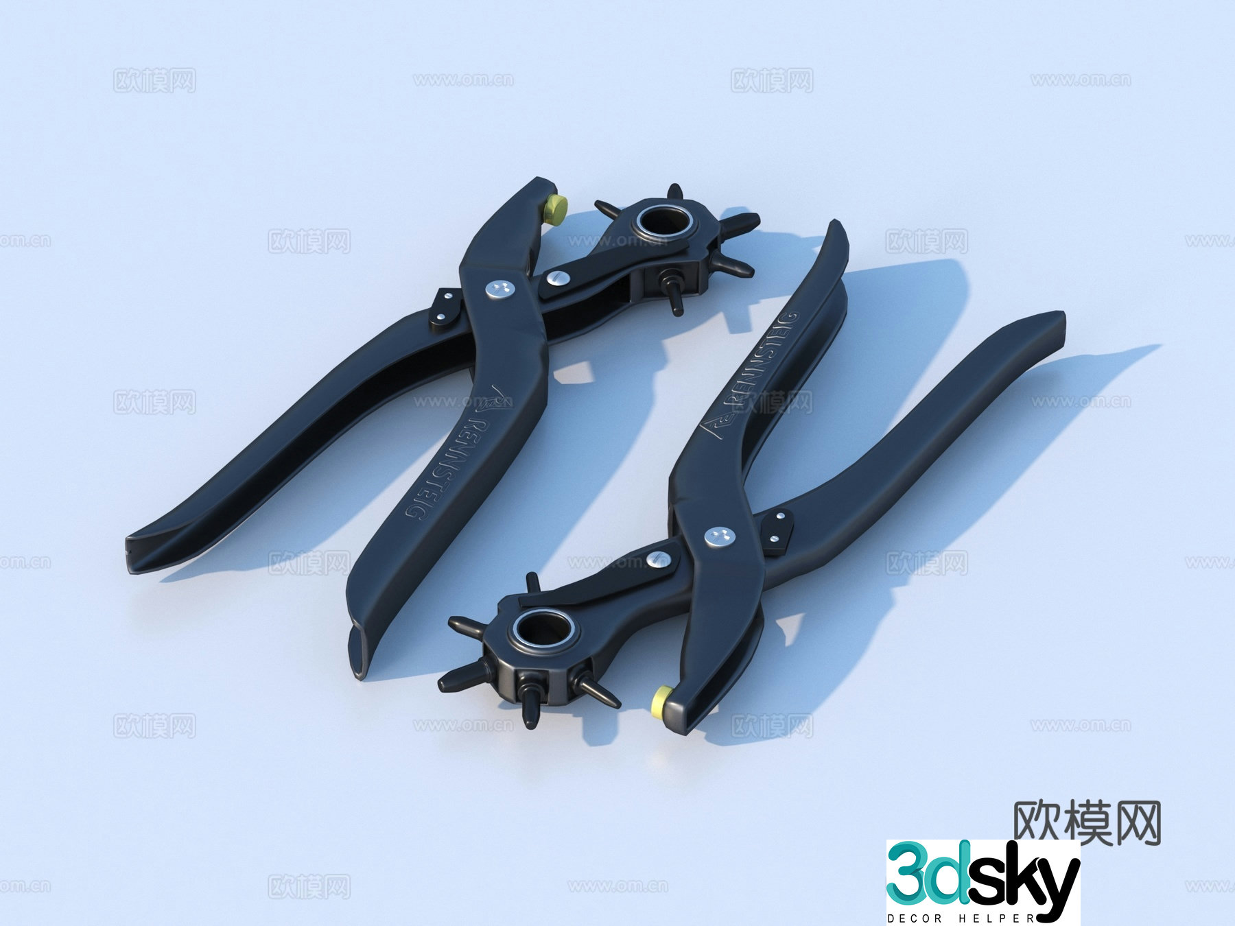 pliers vise needle nose pliers tool hardware tool 3d model