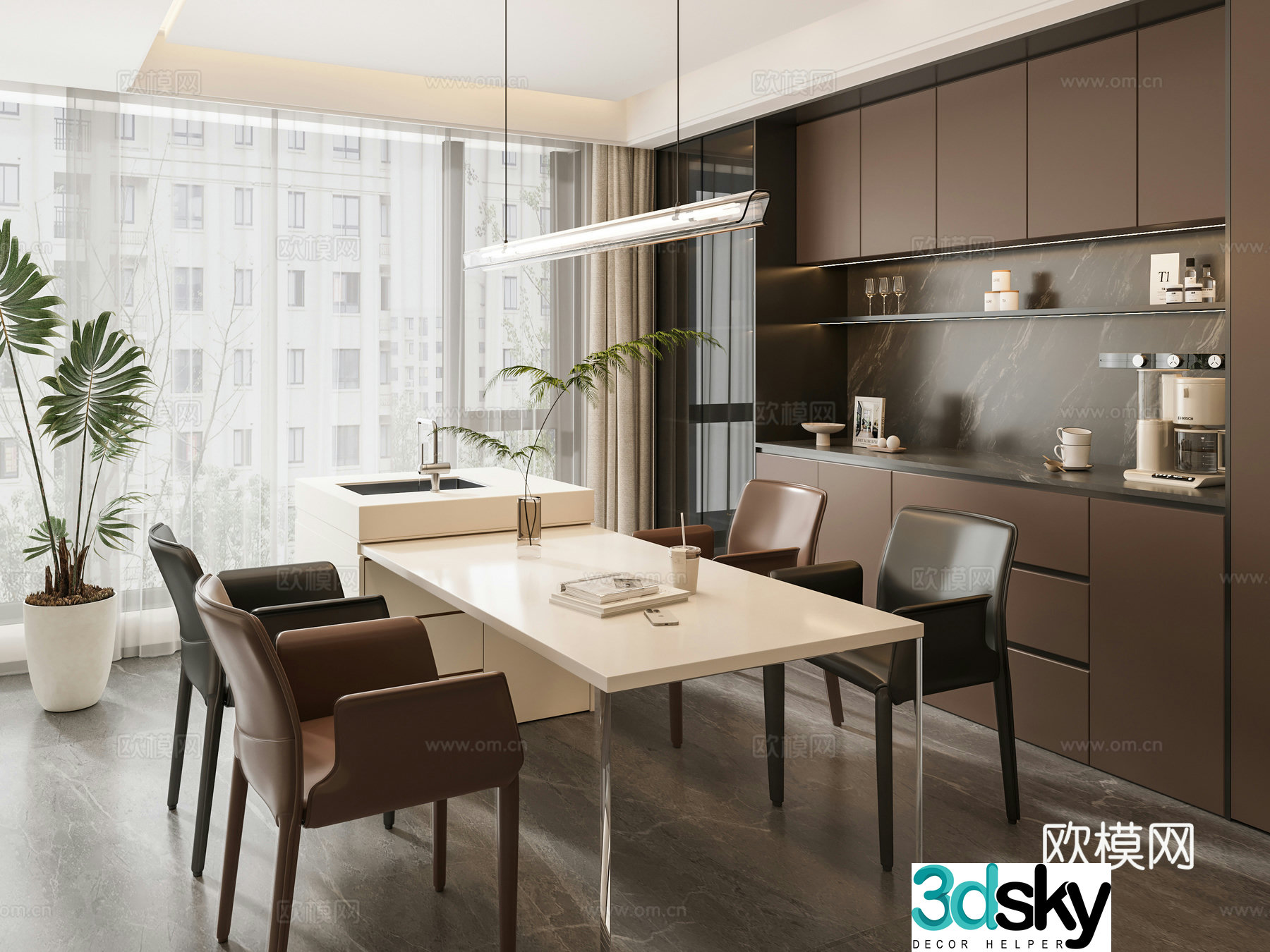 Italian home restaurant 3d model