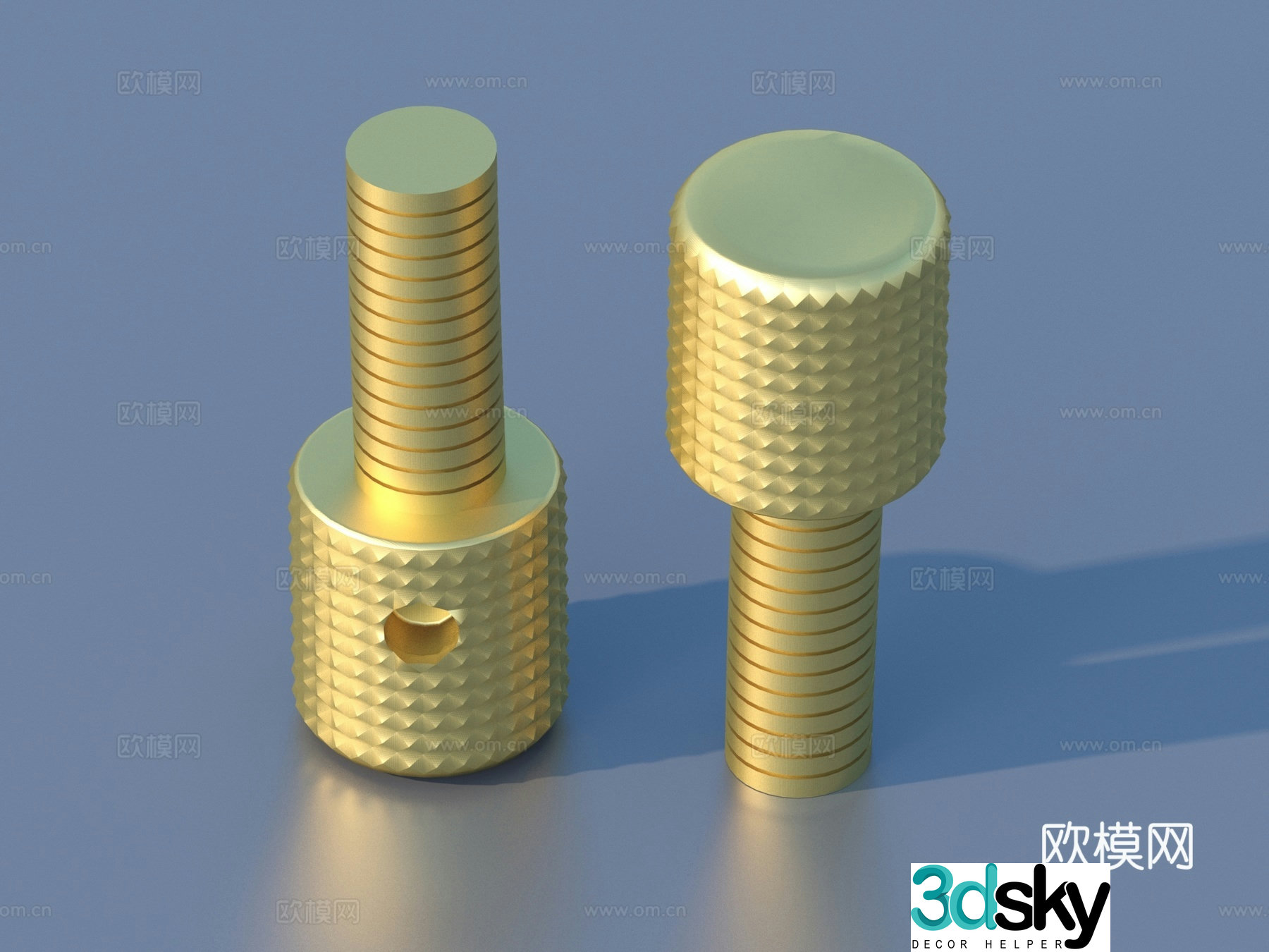 Nut Screw Nut Hardware 3D Model