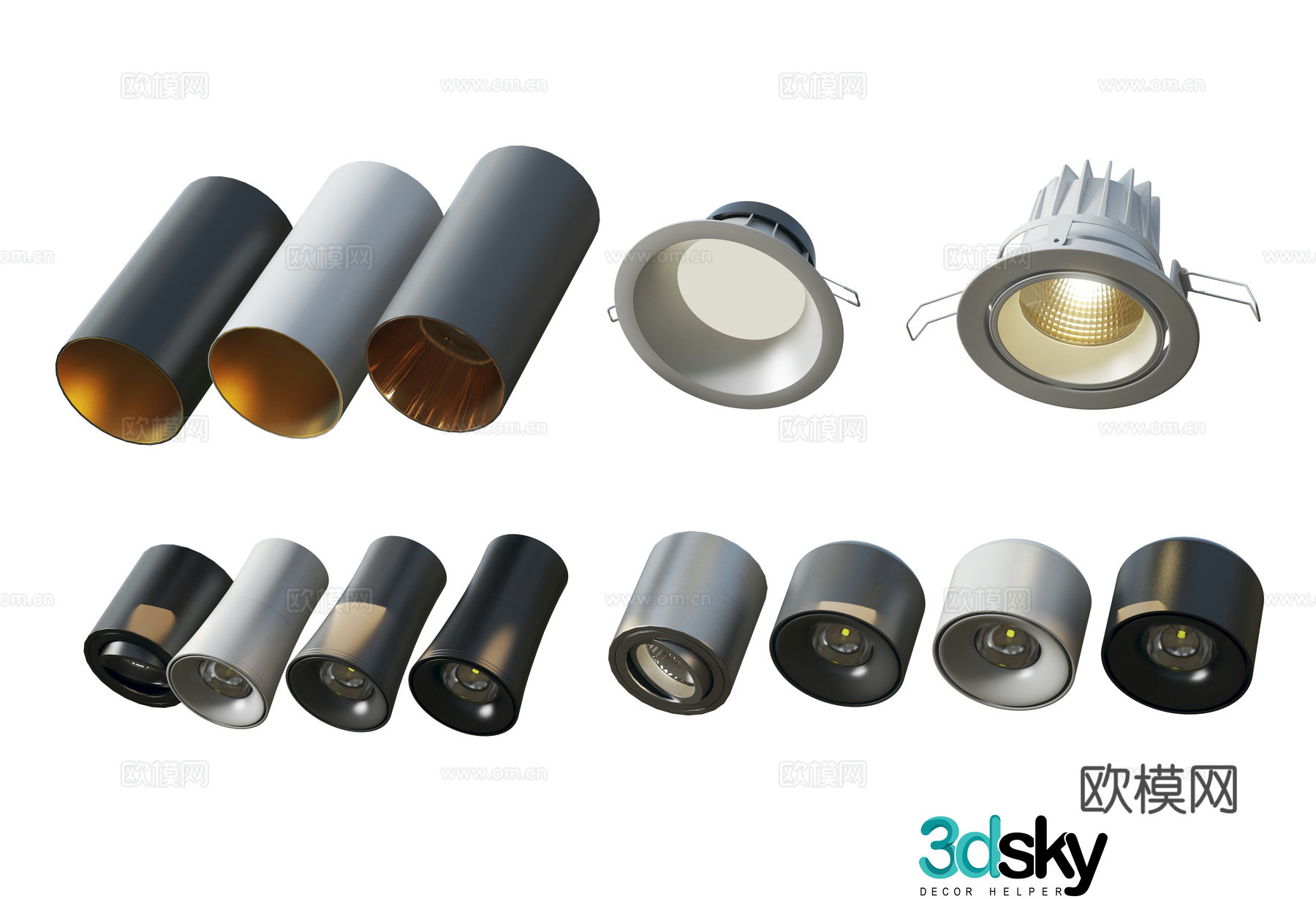 Modern downlight spotlight 3d model