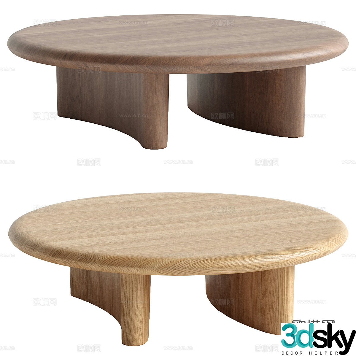 Monument round coffee table 3d model