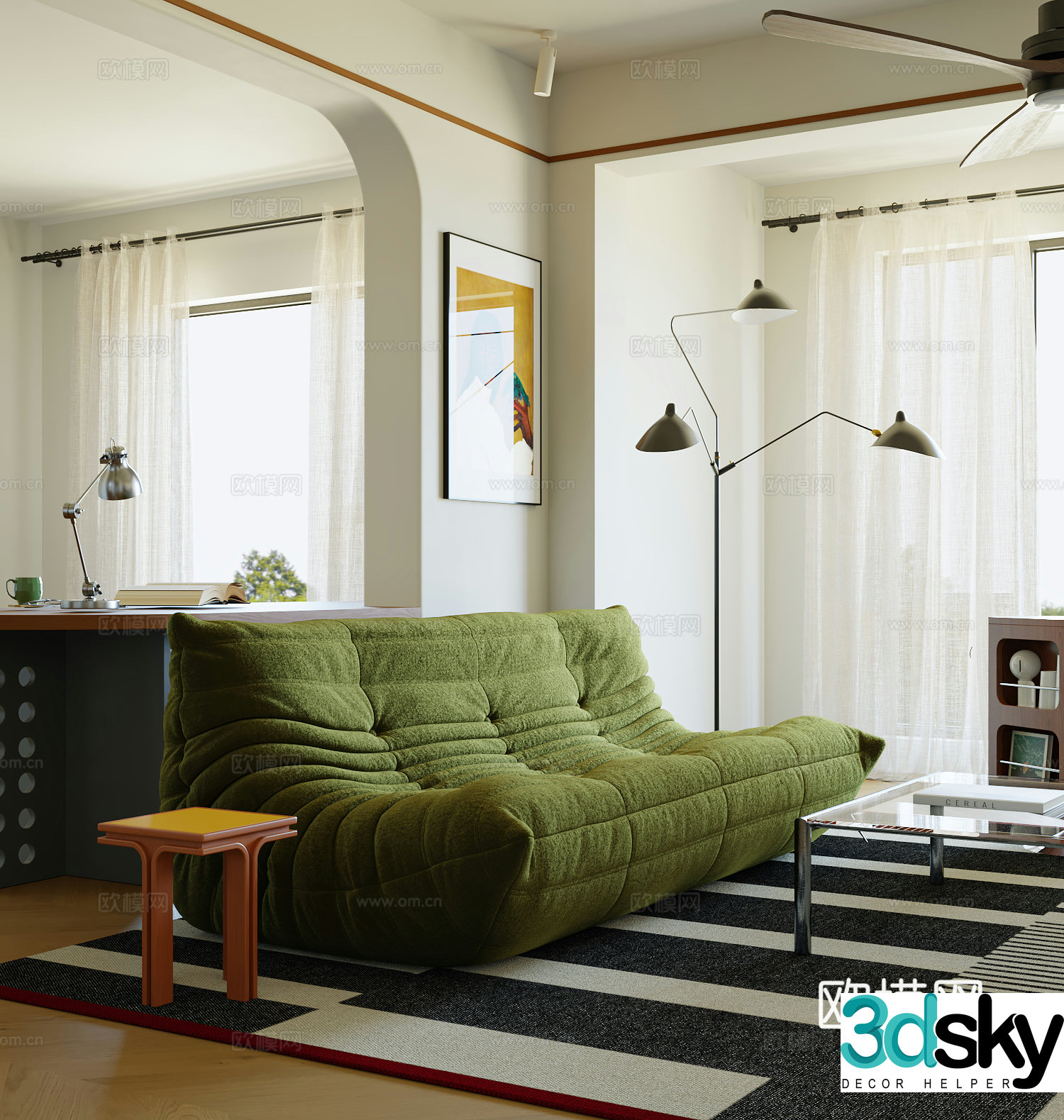 Modern living room 3d model