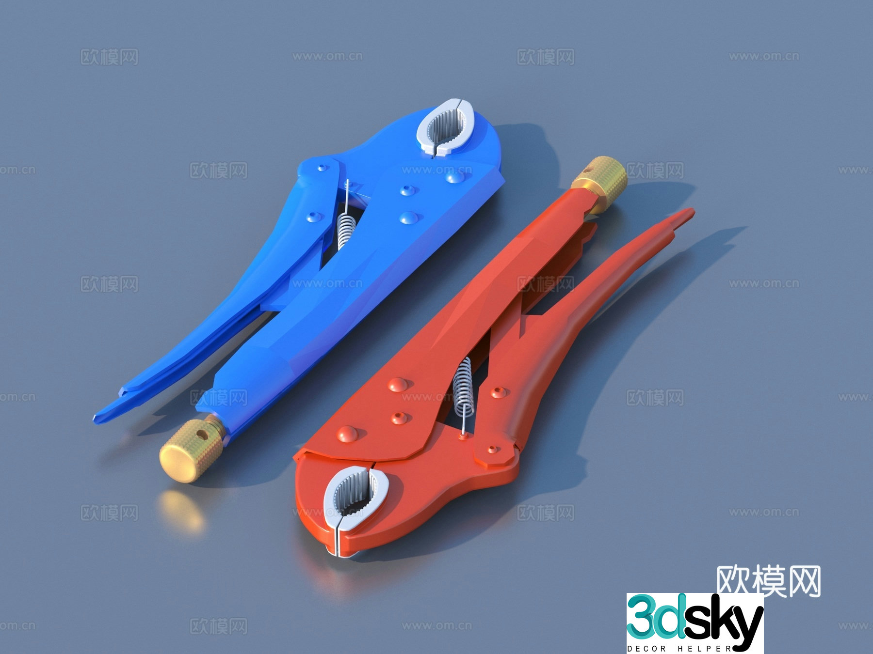pliers vise needle nose pliers tool hardware tool 3d model