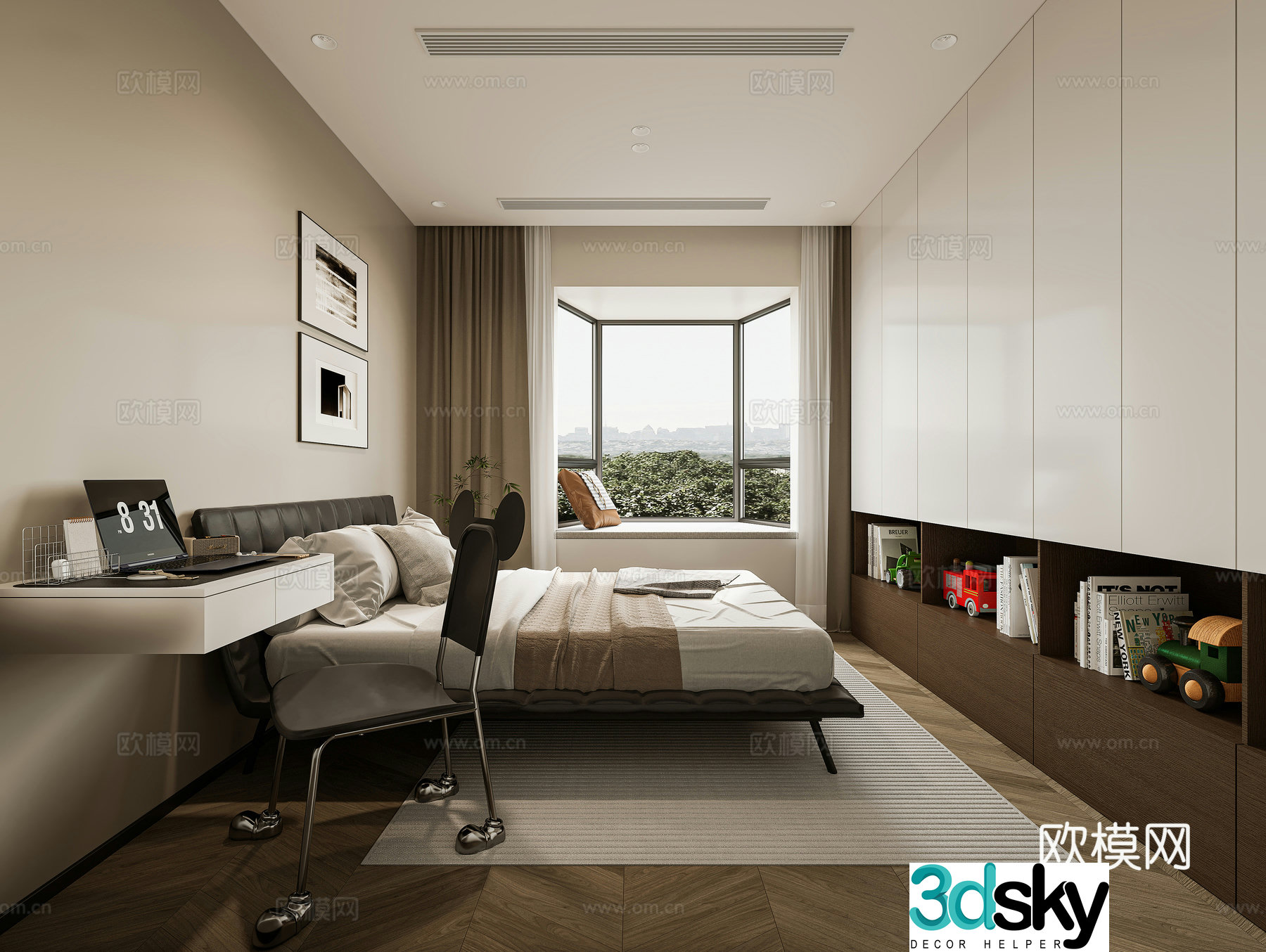 Modern children’s room 3d model