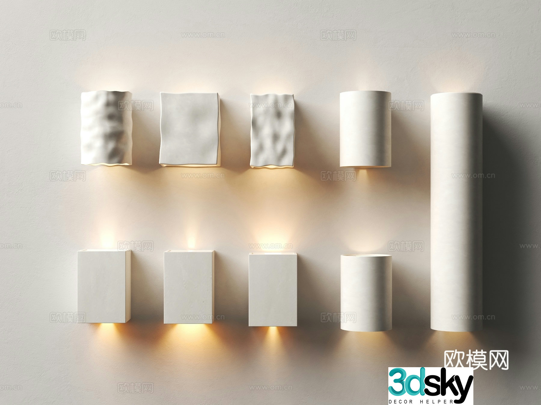 Wasabi wind wall lamp Cream wind wall lamp Modern wall lamp Wall decoration lamp Art lamp Wasabi wind 3d model