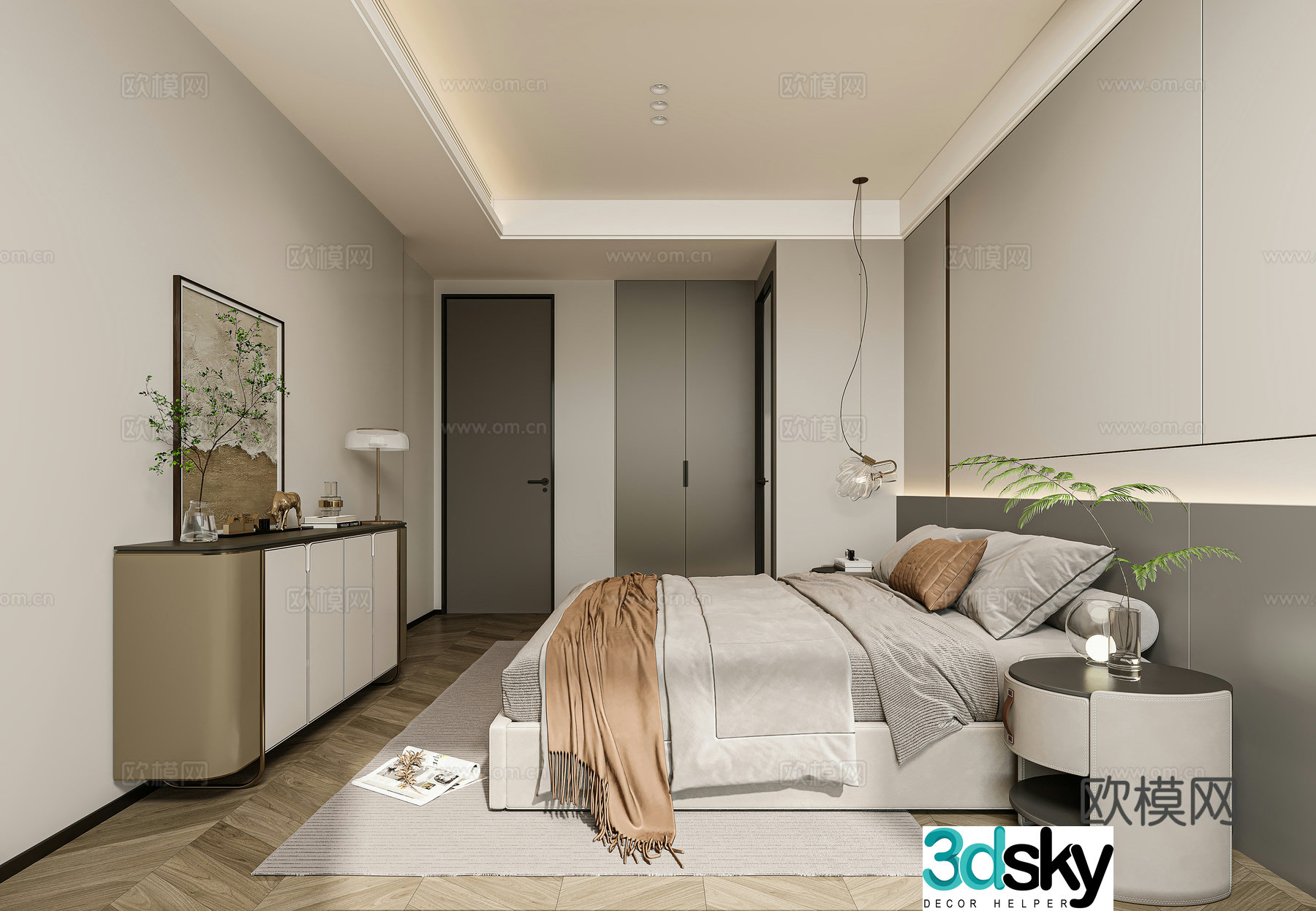 Modern bedroom 3d model