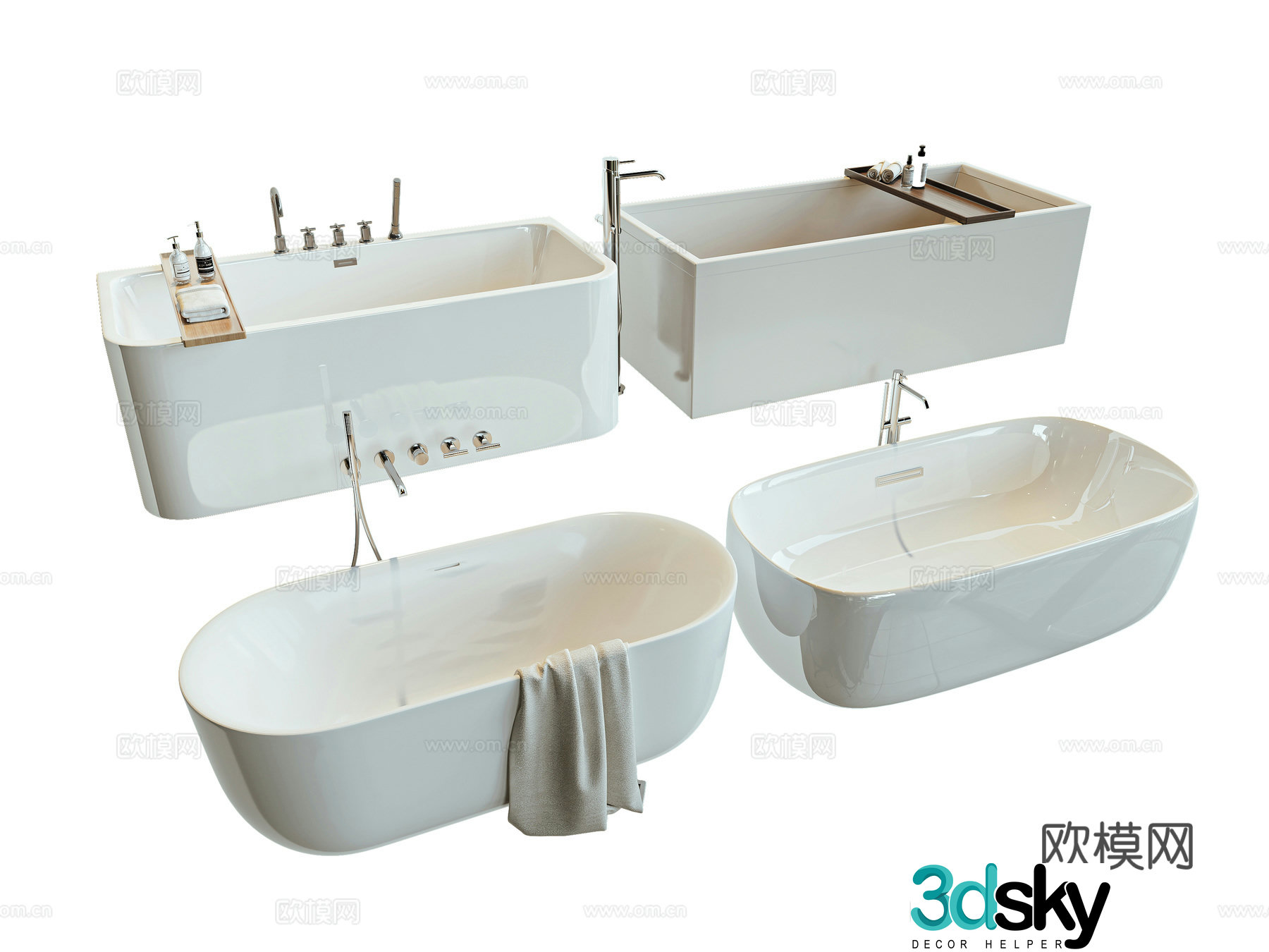 Modern bathtub 3d model