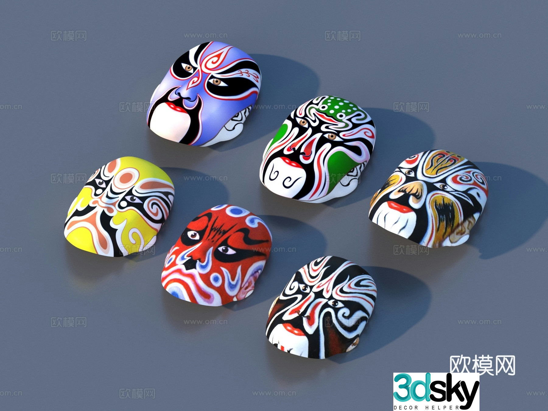 Facebook Peking Opera Facebook Cultural Supplies Opera Facebook 3D Model